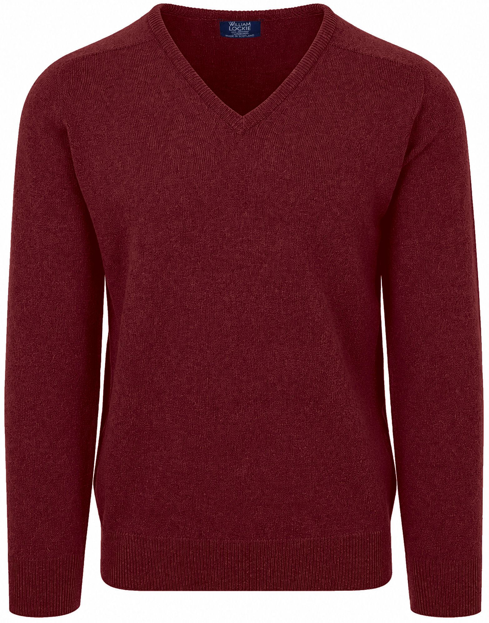 William Lockie V-Neck Lambswool Bordeaux order online | WG14034-16cm-Bordeaux | Suitable Liechtenstein