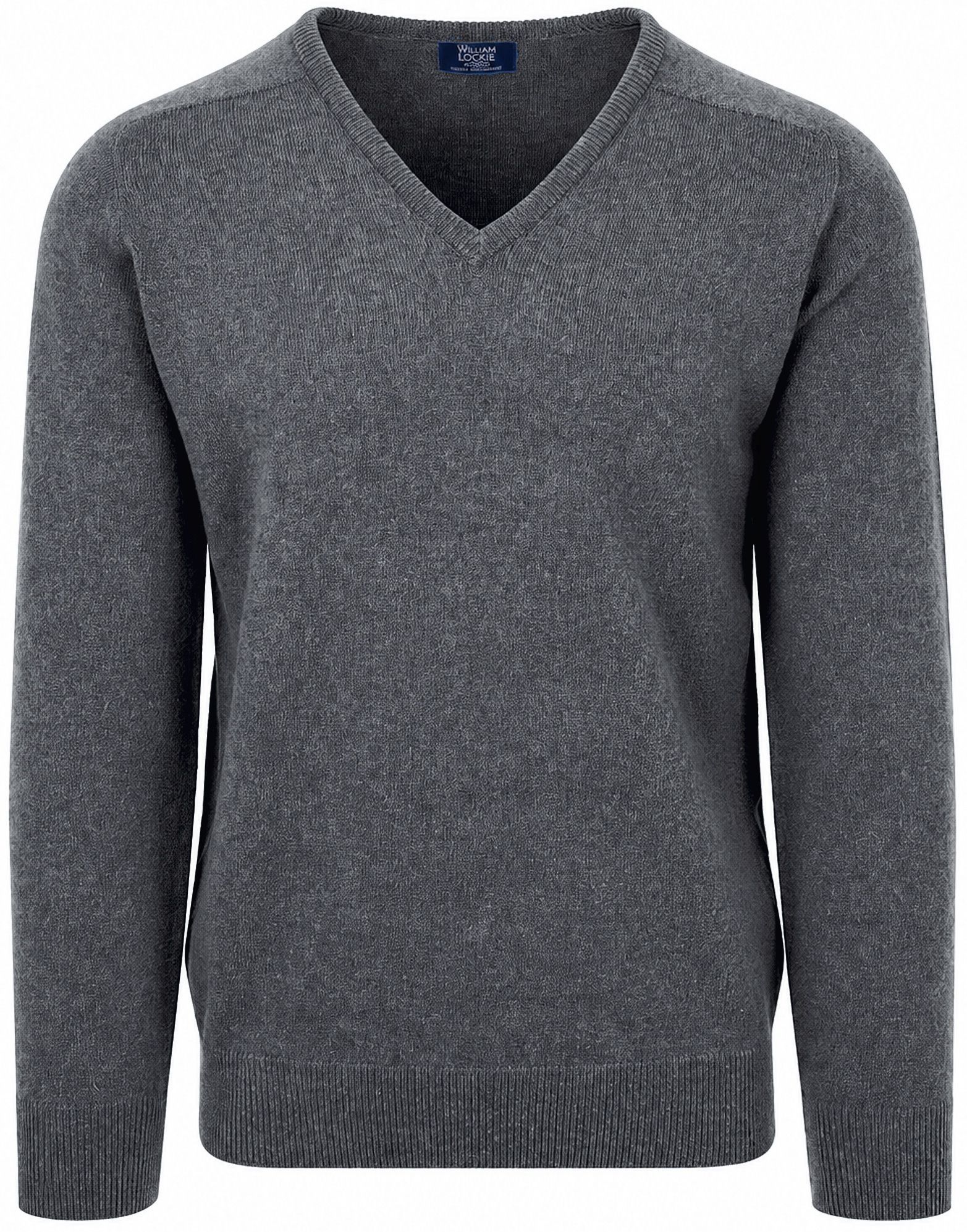 William Lockie V-Neck Lambswool Cliff Grey WG14034-16cm-Cliff order online | Suitable