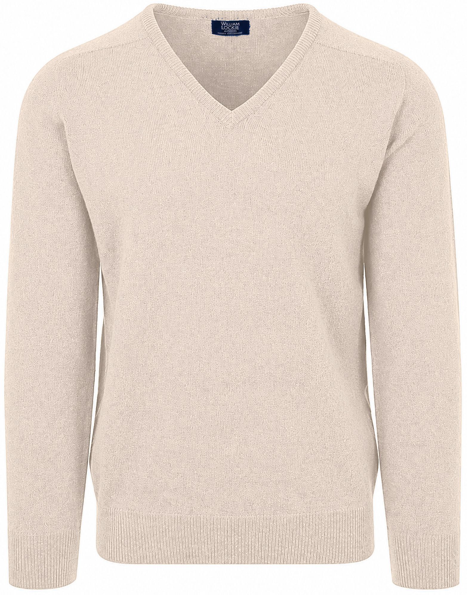 William Lockie V-Neck Lambswool Linen WG14034-16cm-Linen order online | Suitable