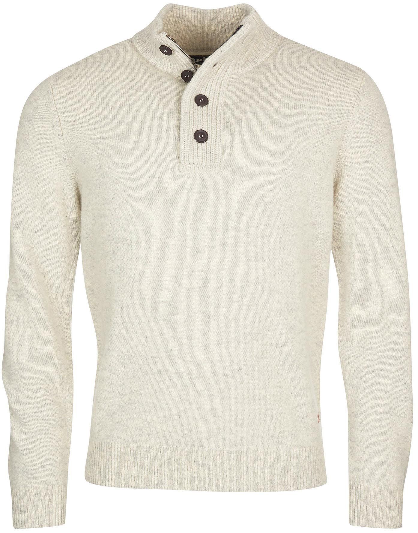 Barbour Spottegenser i Merinoull i Lysebeige MKN0585-BE14