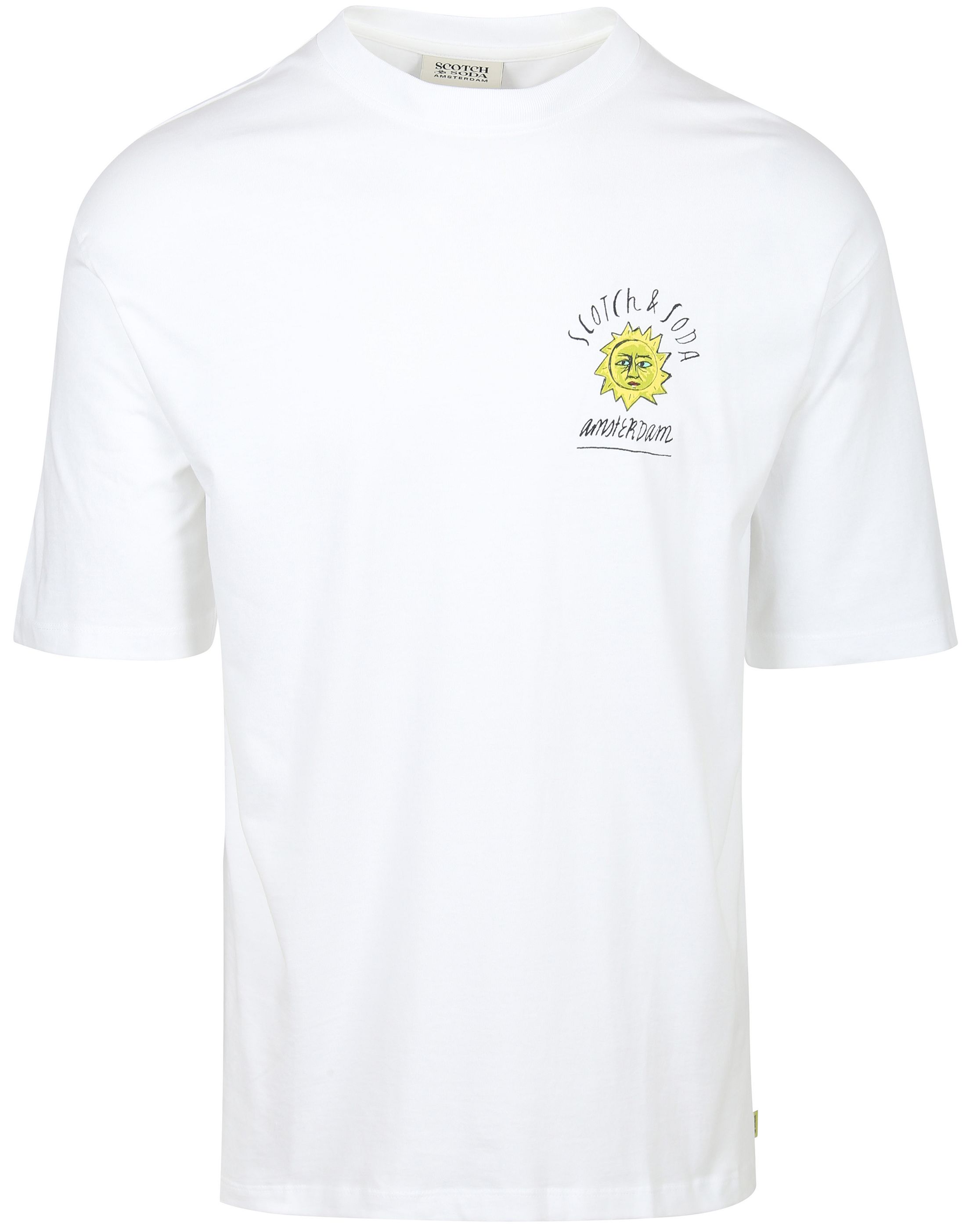 Scotch & Soda T-shirt Imprimé Dos Blanc 183157-101 commander en ligne | Suitable