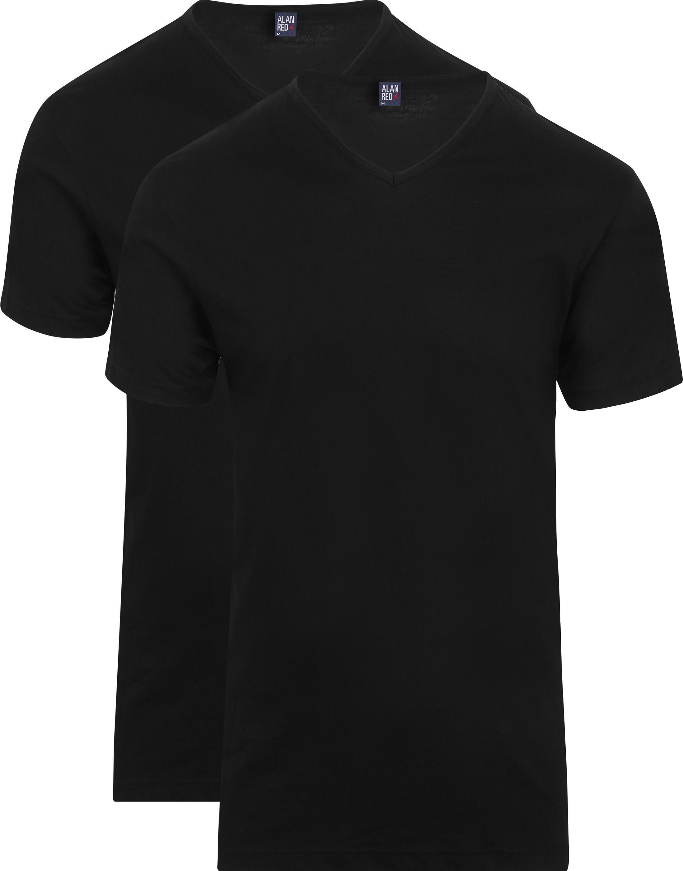 Alan Red T-shirt Czarny 6671/2P/99 Vermont T-shirt Black 2-pack