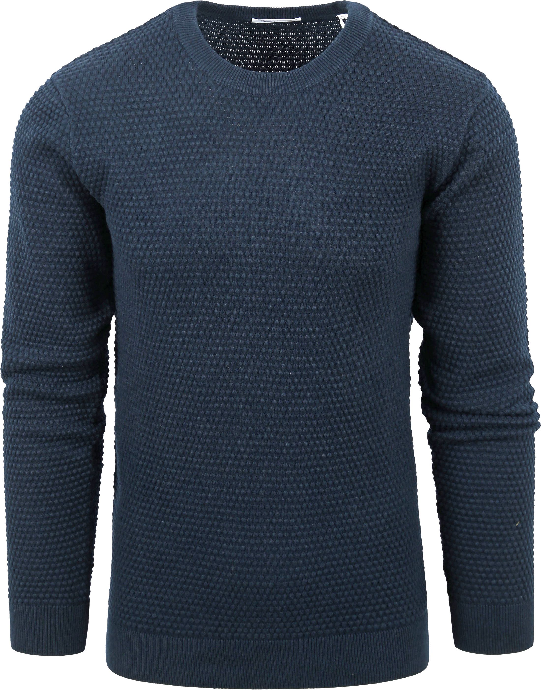 KnowledgeCotton Apparel Trøje Vagn Mørkeblå 1080067