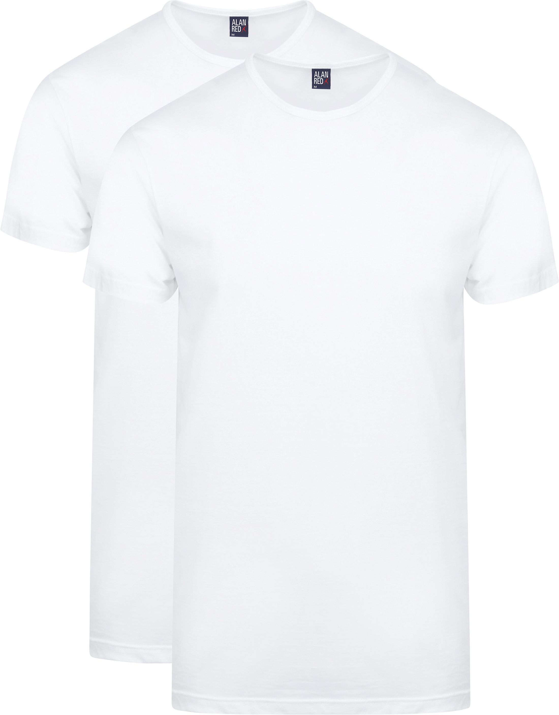 Alan Red T-shirt Bianco 5672/2P/01 Derby Long T-shirt White 2-pack