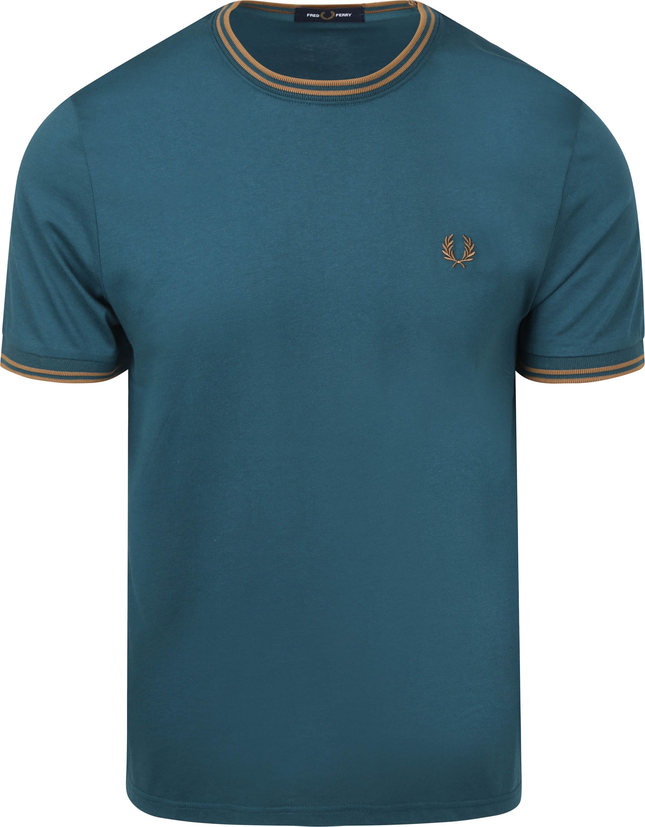 Fred Perry Twin Tipped T Shirt Petrol order online | M1588-Z48 | Suitable Spain
