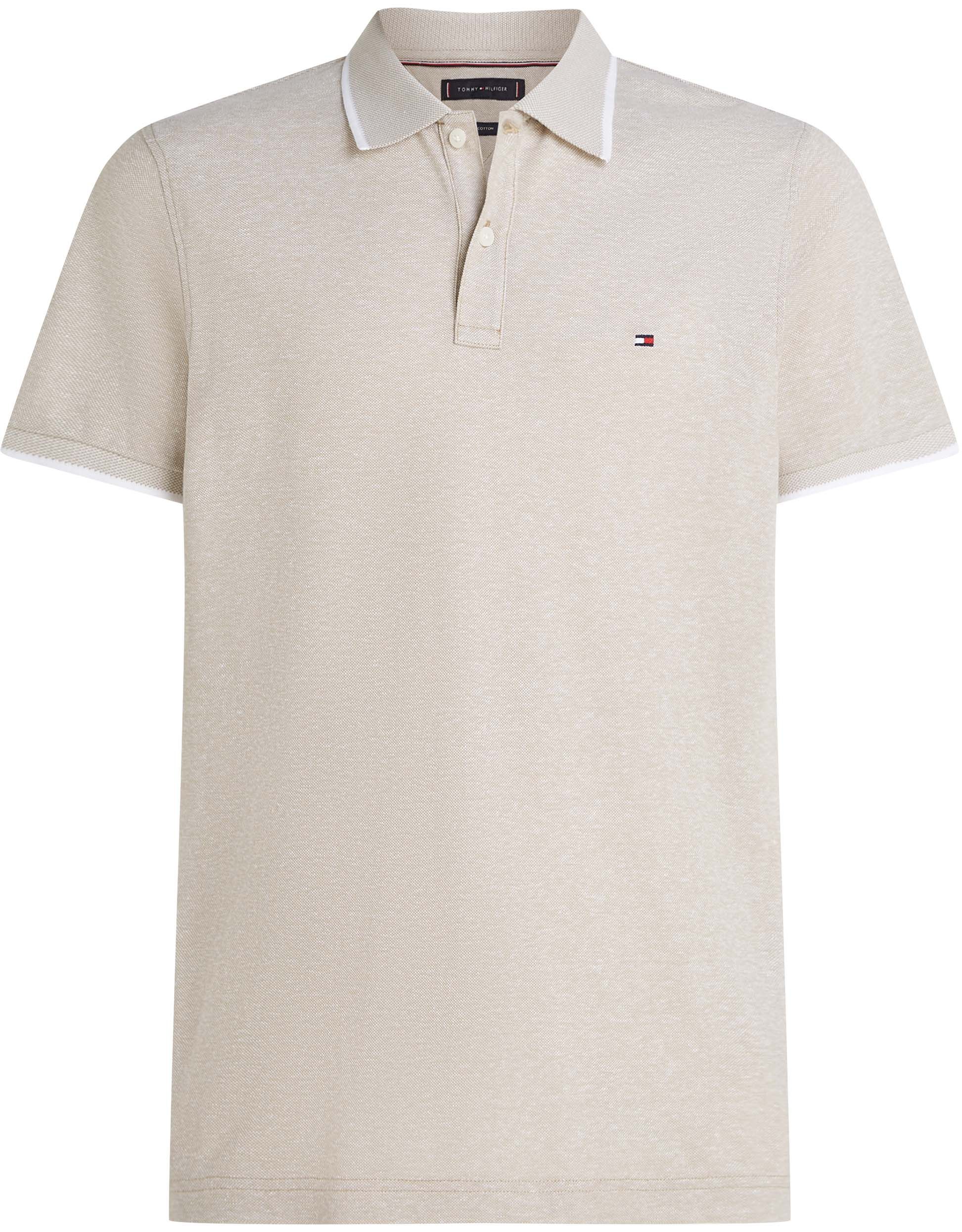 Tommy Hilfiger Linned Piqué Poloshirt Beige MW0MW33140-RBT