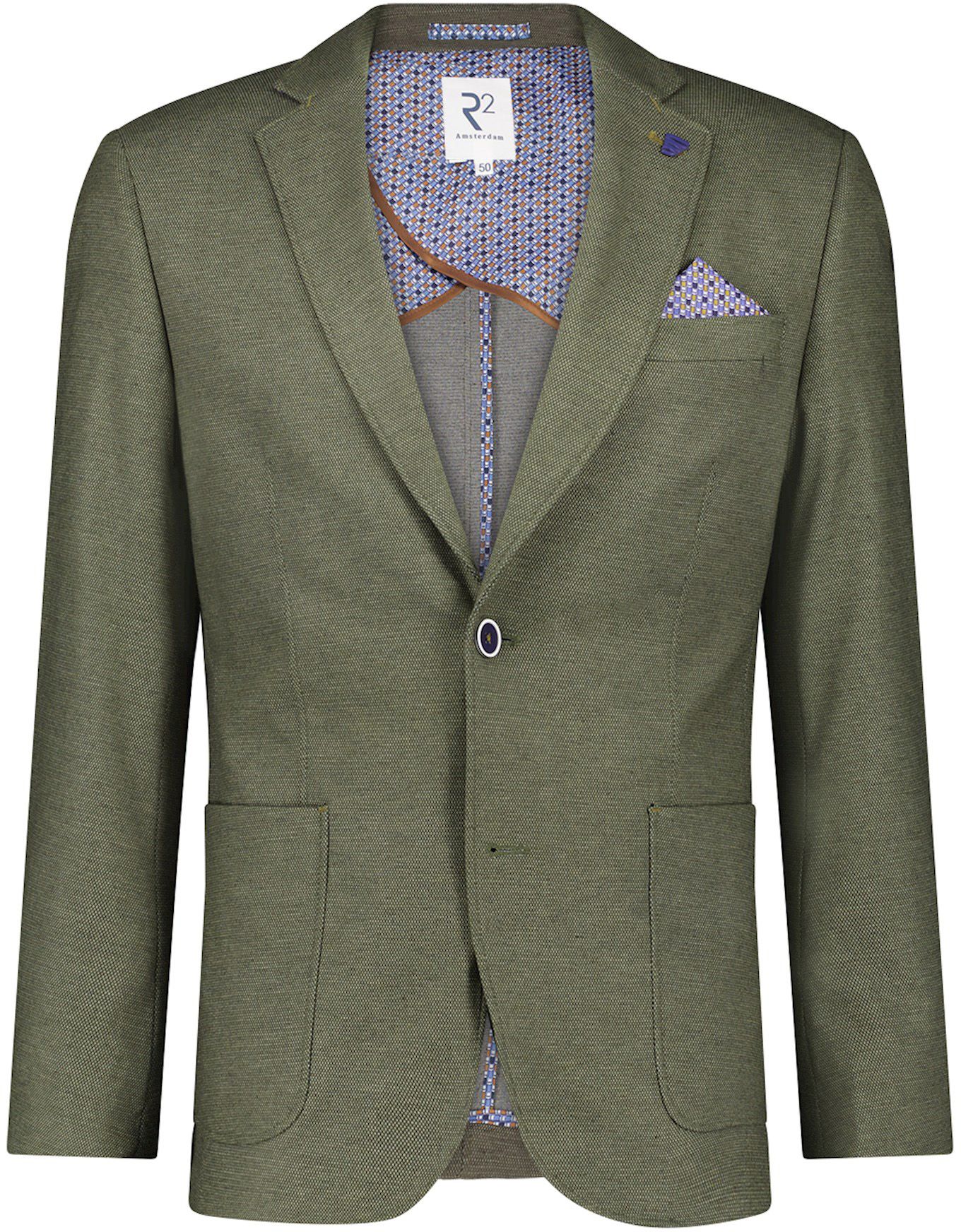 R2 Jersey Blazer Birdseye Grøn 122.JACKET.003-074
