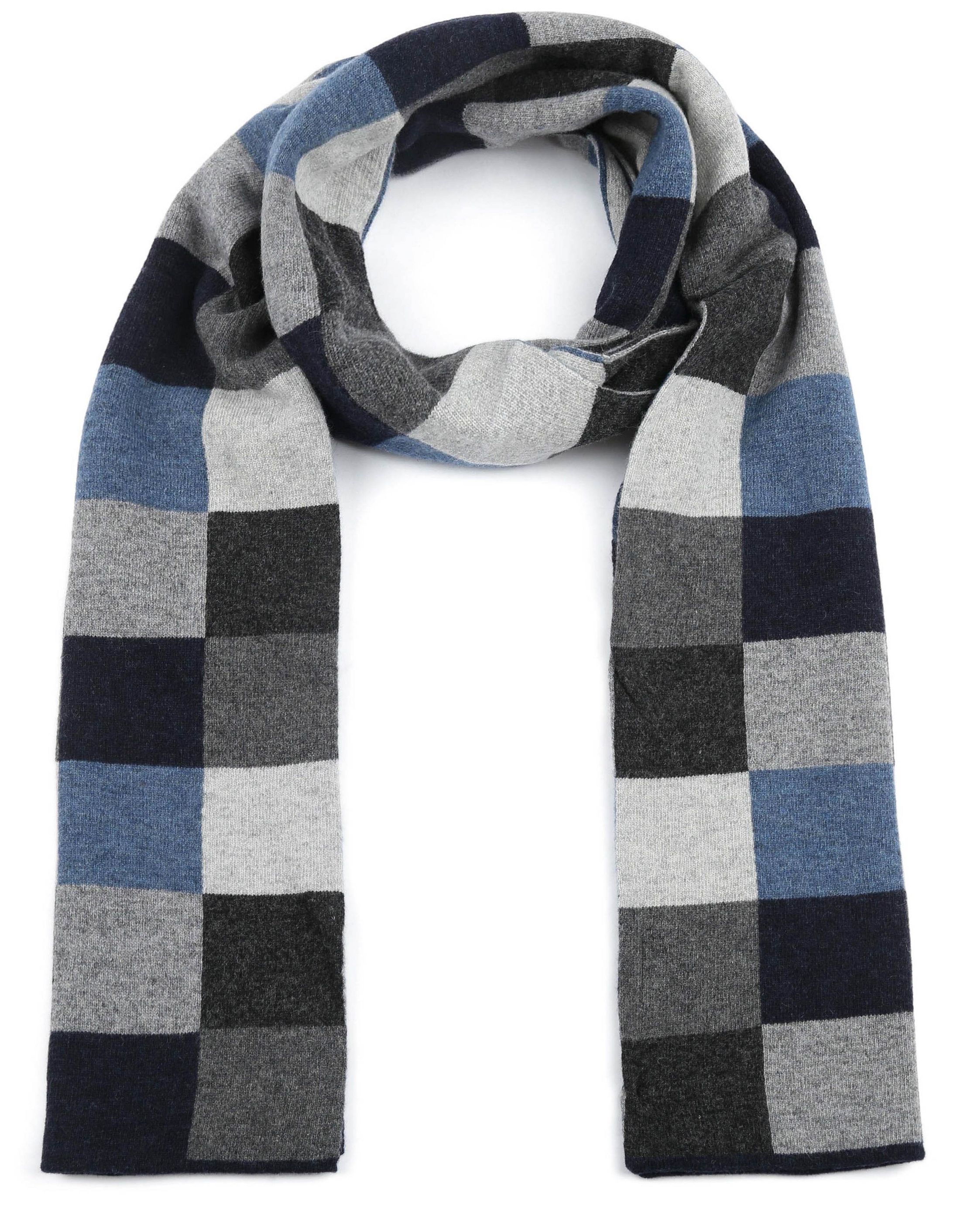 Profuomo Sjaal Wol Ruiten Navy PPTS30015A-P kopen | Suitable