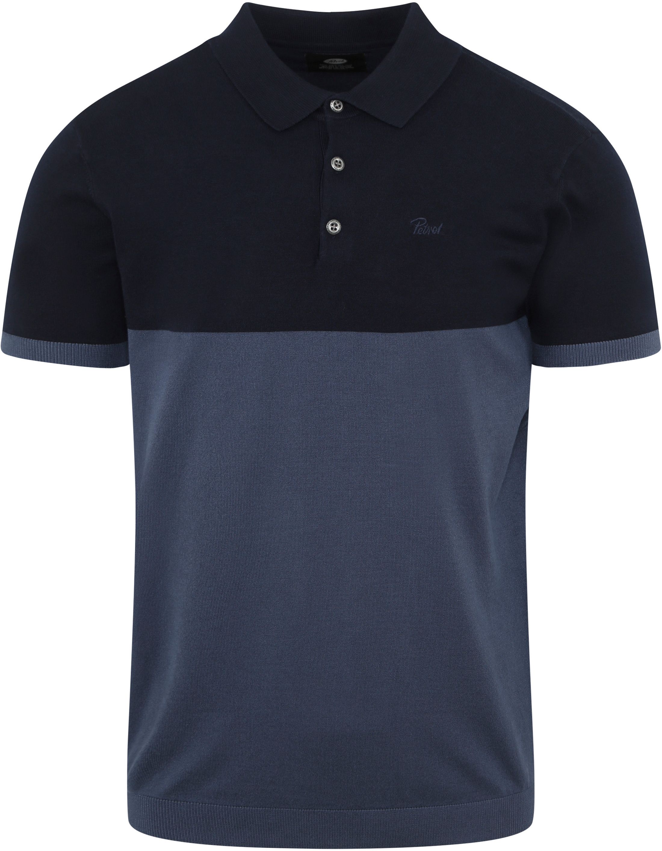 Petrol Polo Strikstrik Blå M-1030-KWC205-5152