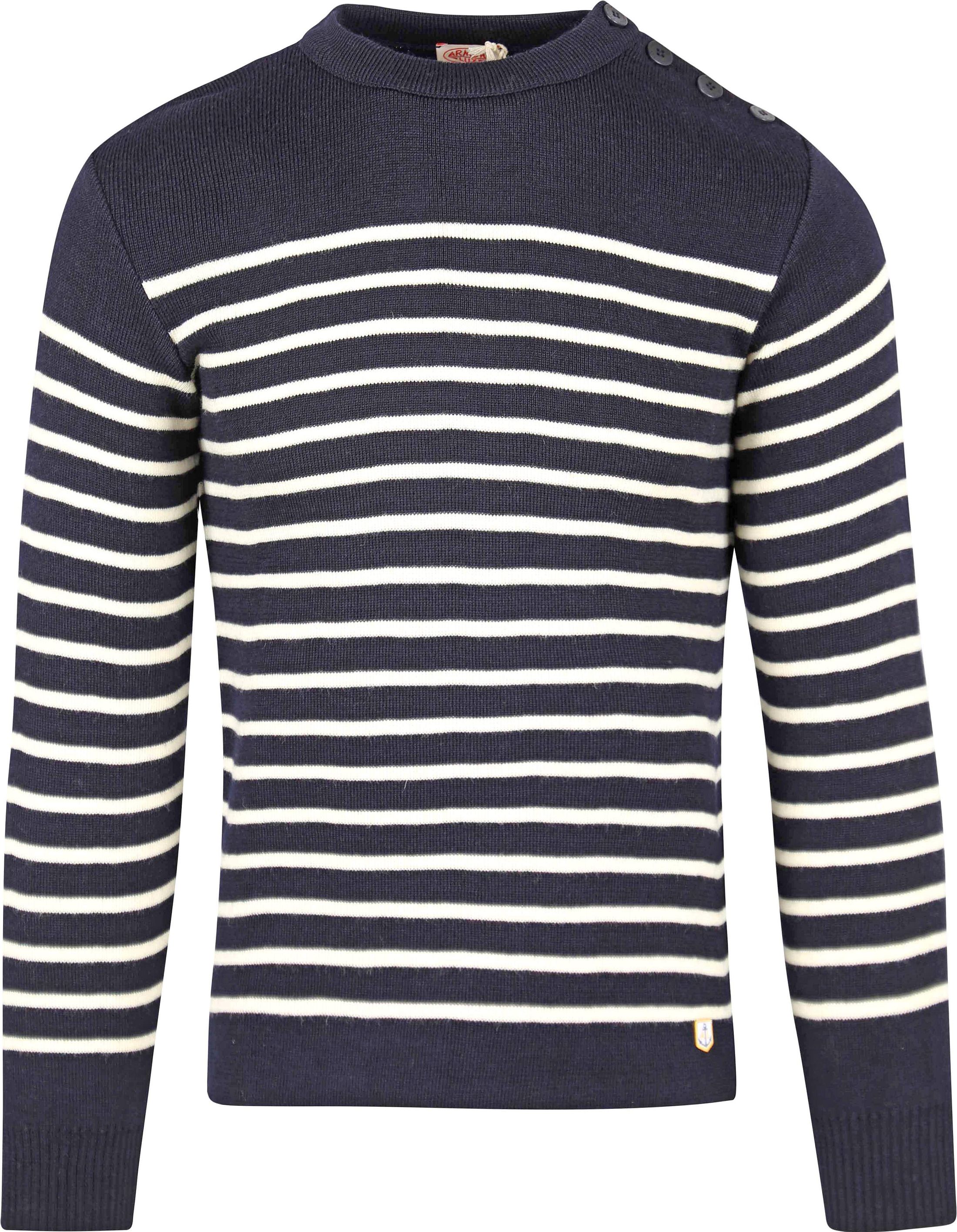 Armor-lux Sweter Niebieski 70094-429 