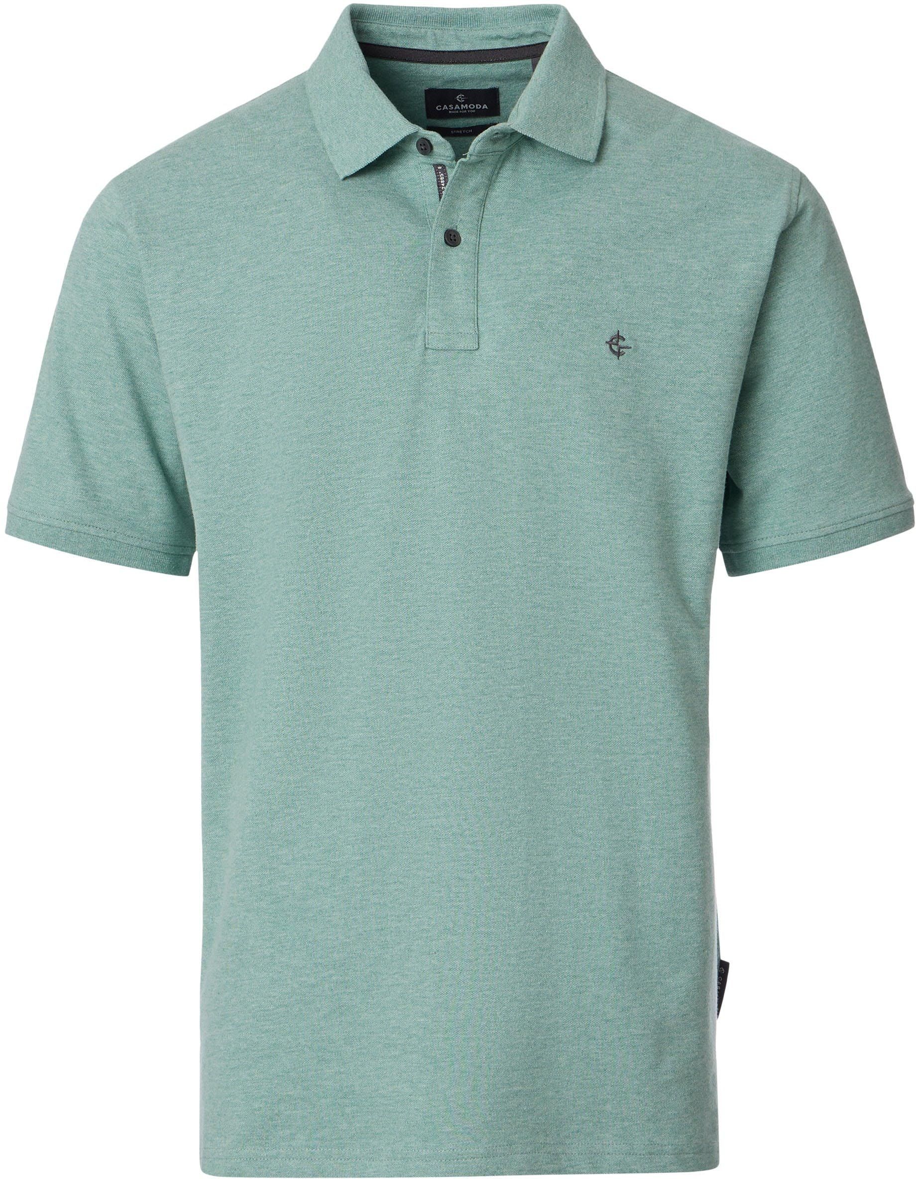CASAMODA Polo Stretch Melange Vert 004470-333 commander en ligne | Suitable