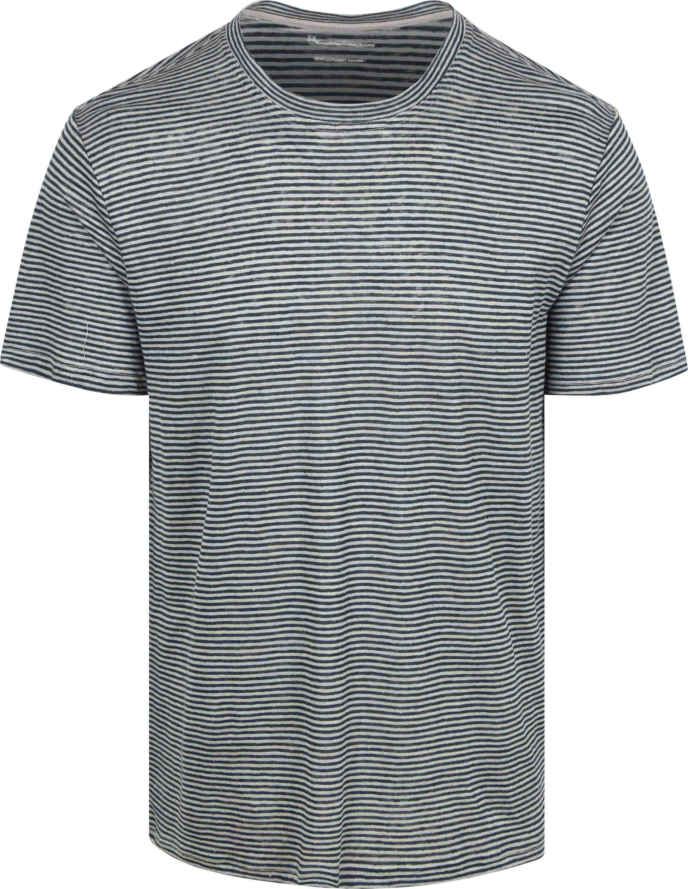 KnowledgeCotton Apparel T-skjorte Strek Navy 