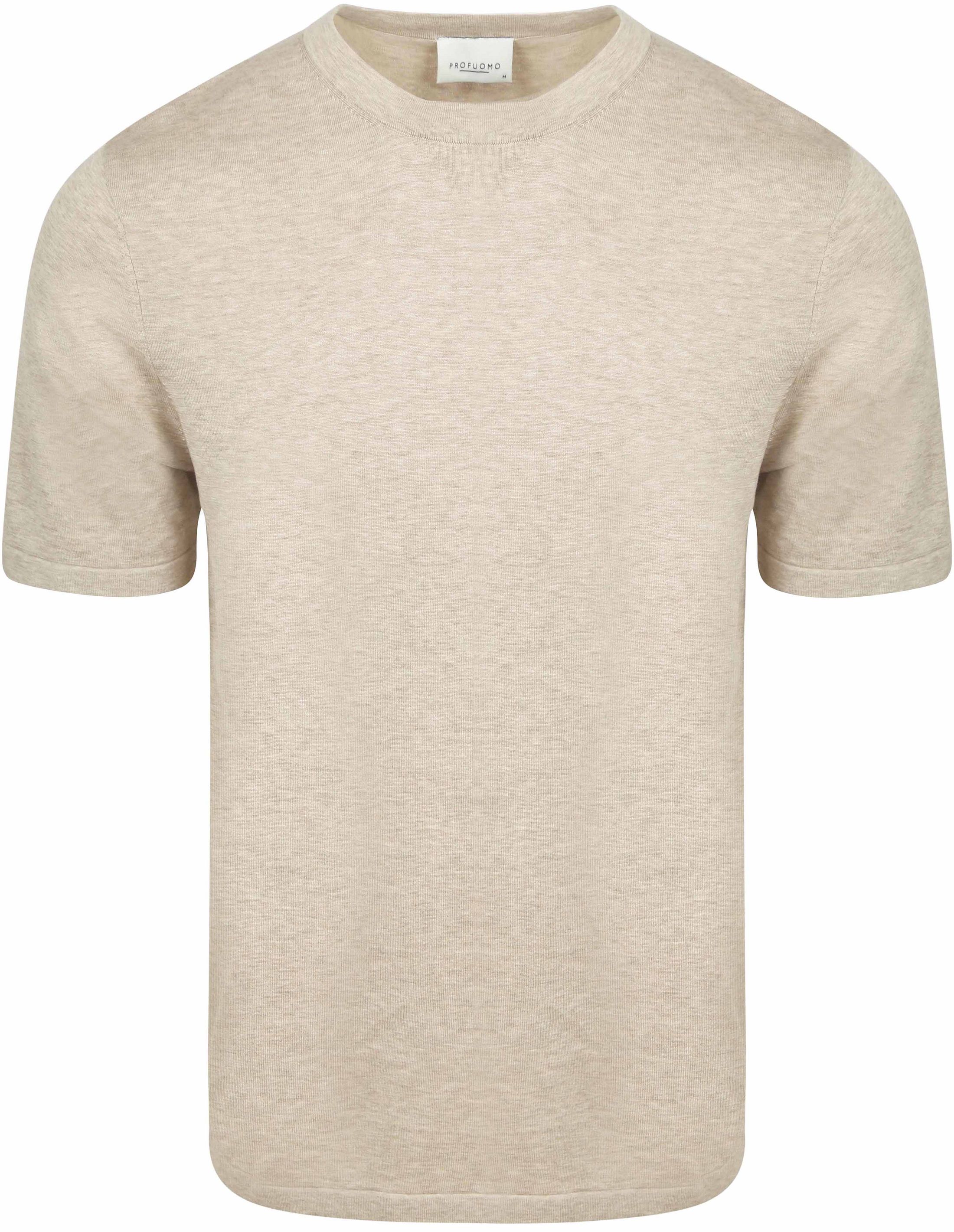 Profuomo T-skjorte Strikket Beige