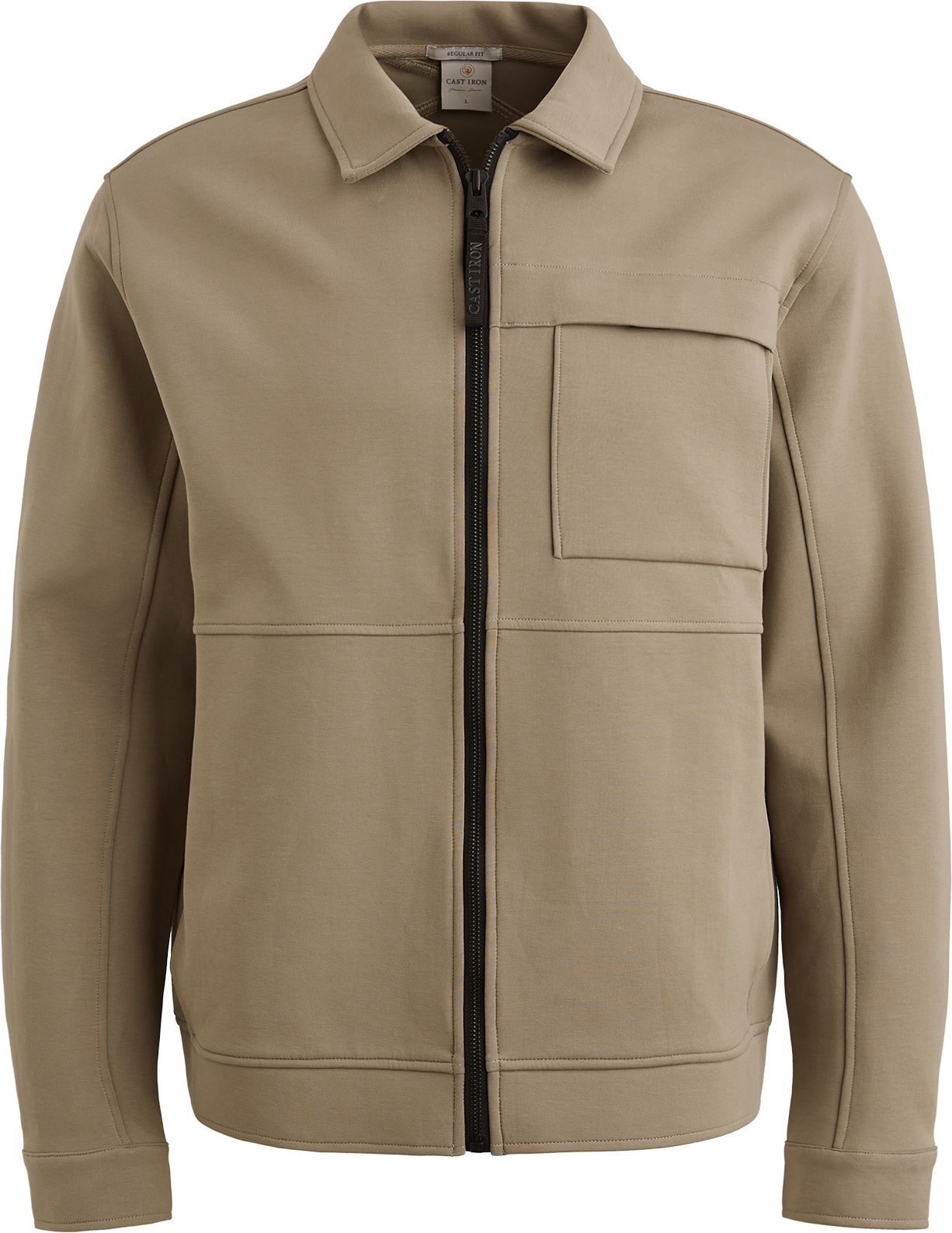 Cast Iron Overshirt Interlock Sweat Kaki CSW2508432-8025