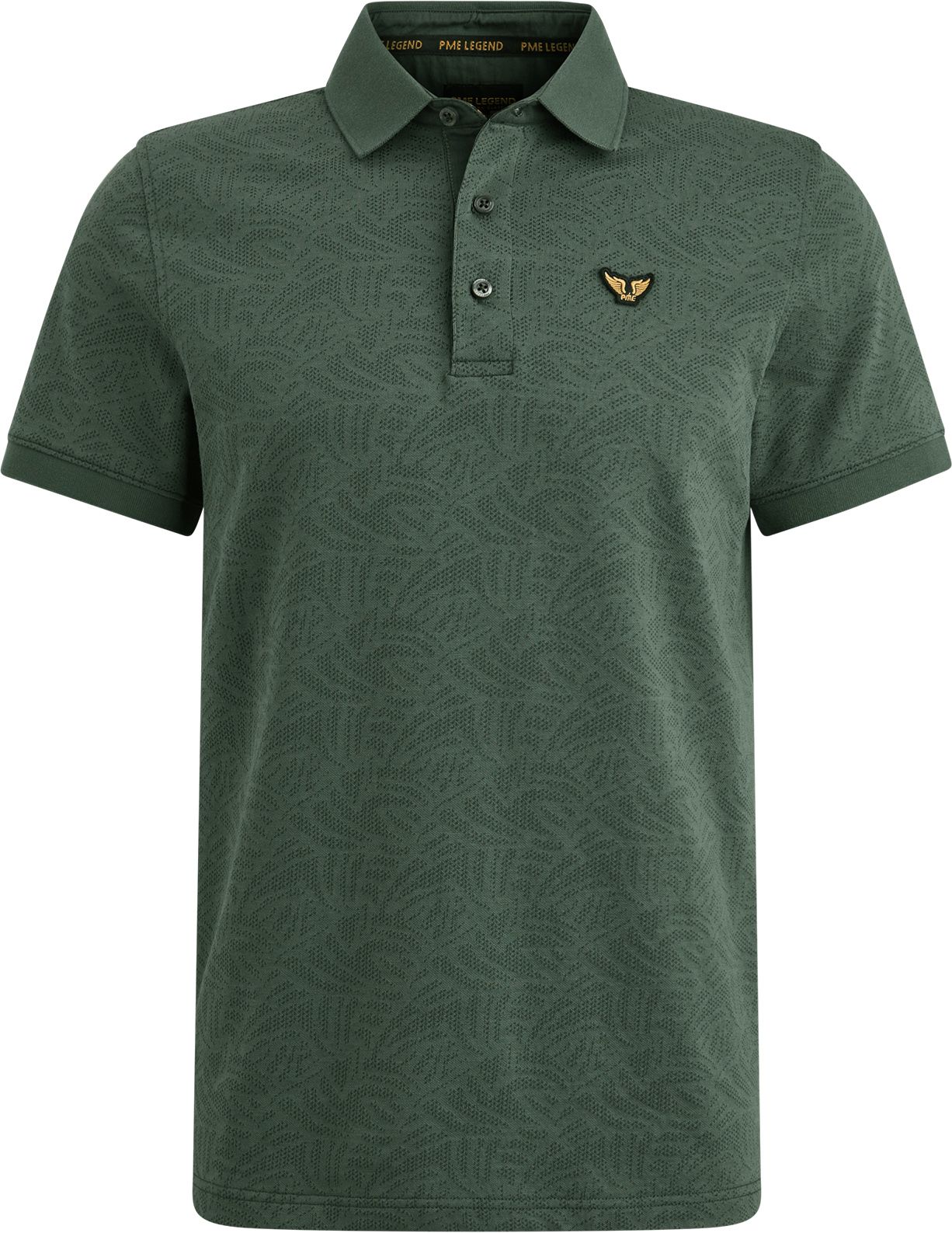 Køb PME Legend Poloshirt Jacquard Jersey Olivengrøn PPSS2503883-6147 | Suitable