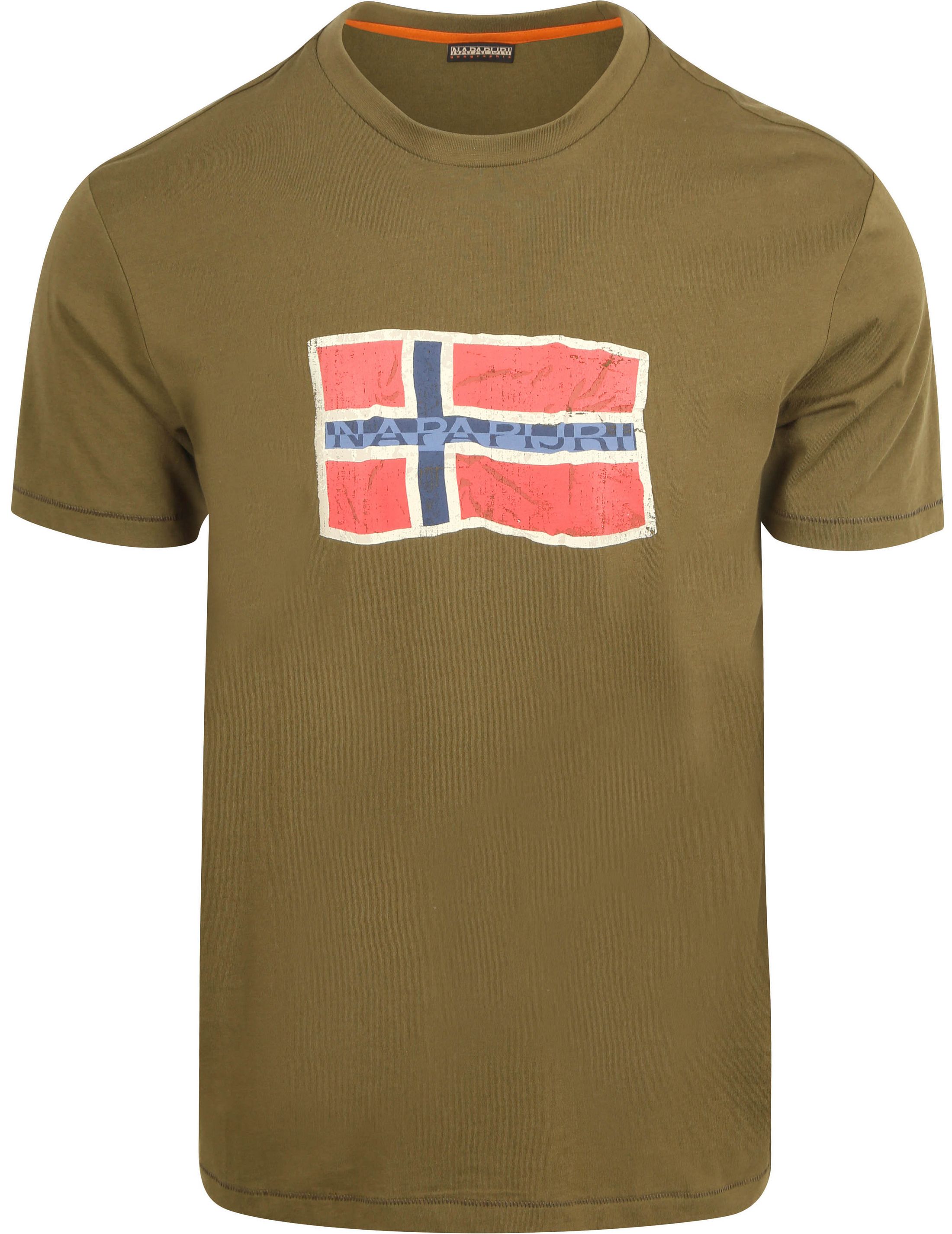 Napapijri T-shirt Zielony NP0A4FZBG3A1 