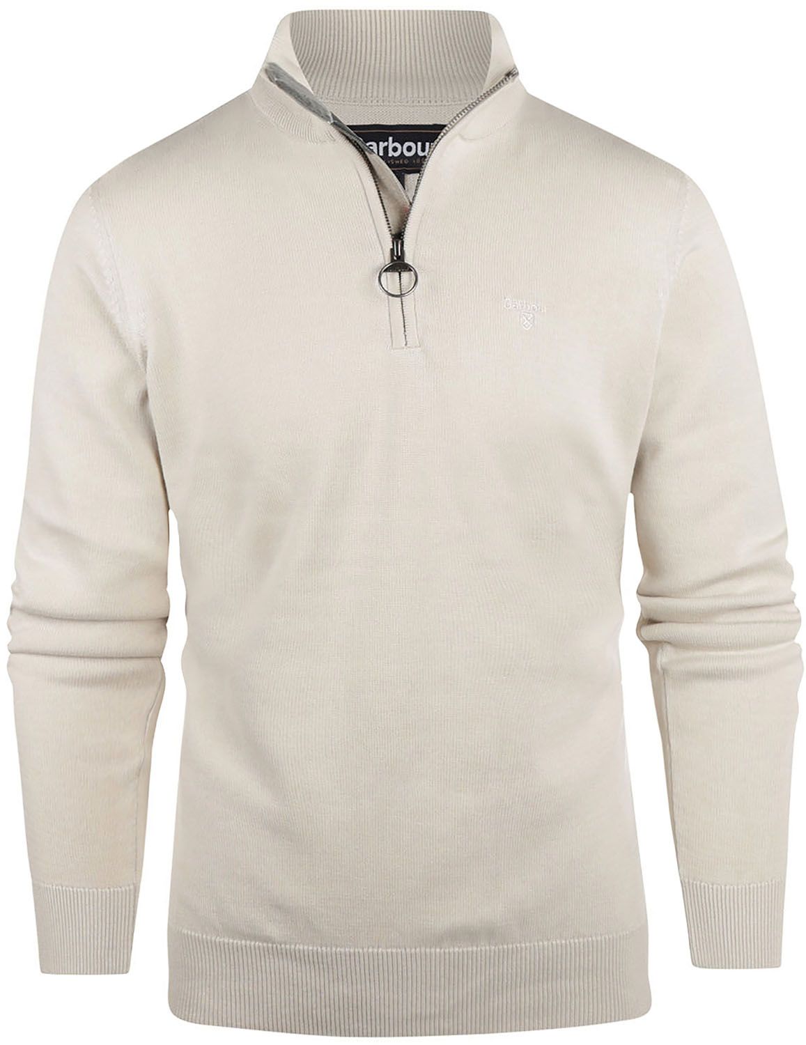 Barbour Trui Half Zip Ecru MKN1074-BE12 kopen | Suitable