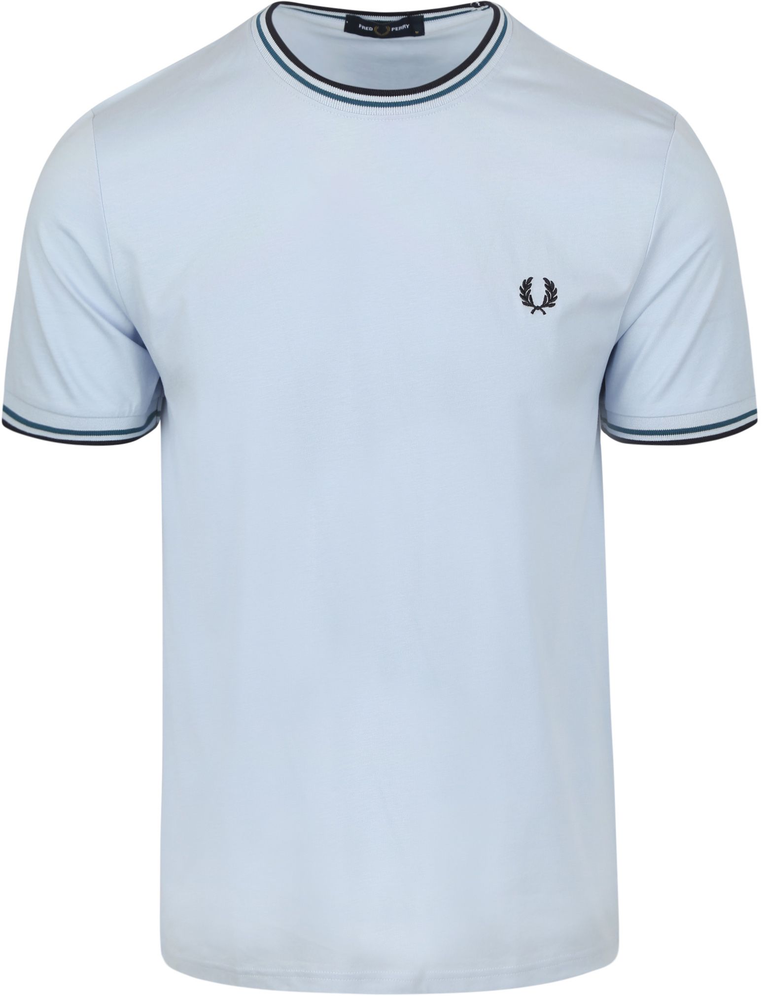 Køb Fred Perry M1588 Twin Tipped T-shirt Lyseblå M1588-Y58 | Suitable