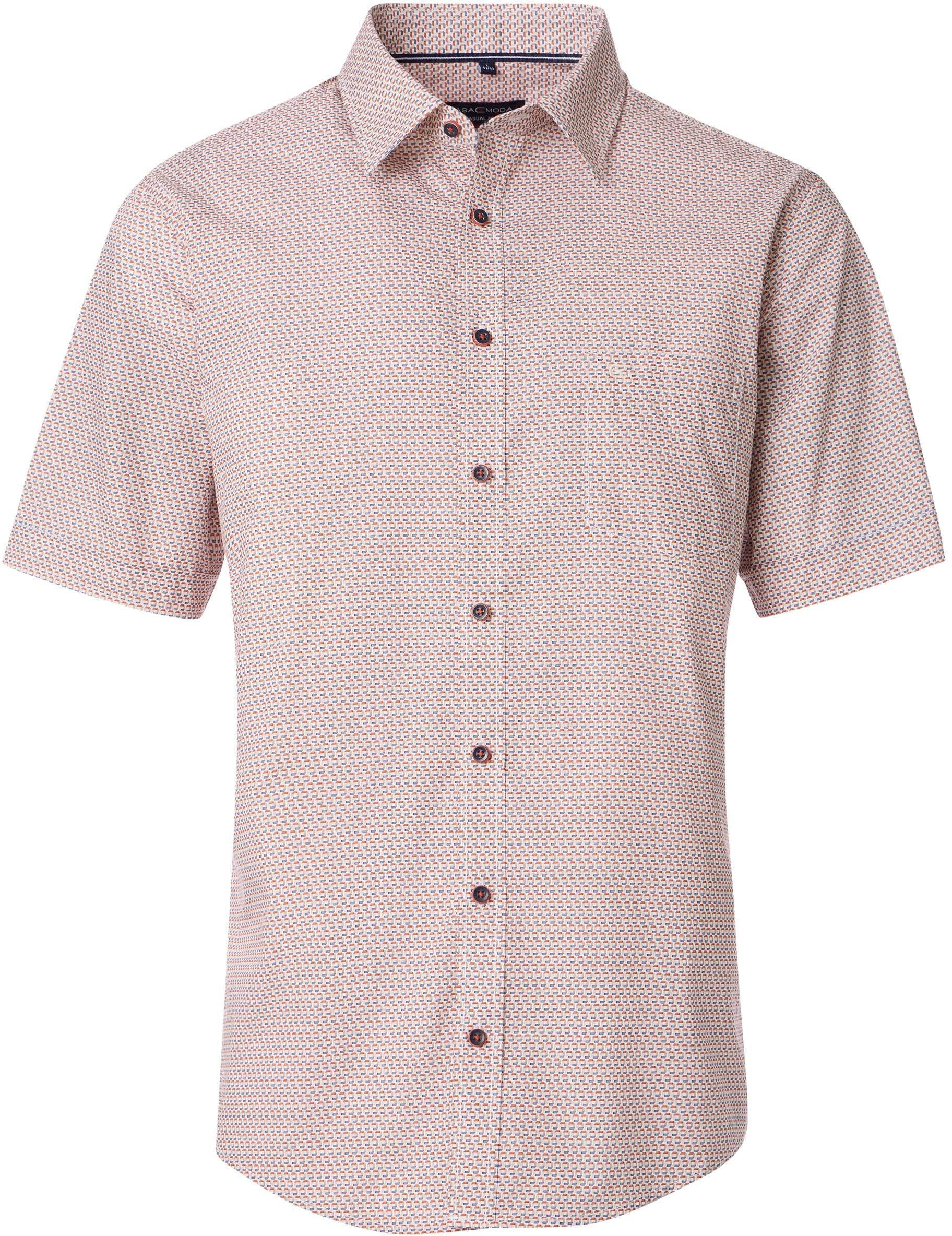 Casa Moda Short Sleeve Chemise Impression Orange commander en ligne | 954389400-450 | Suitable Luxembourg