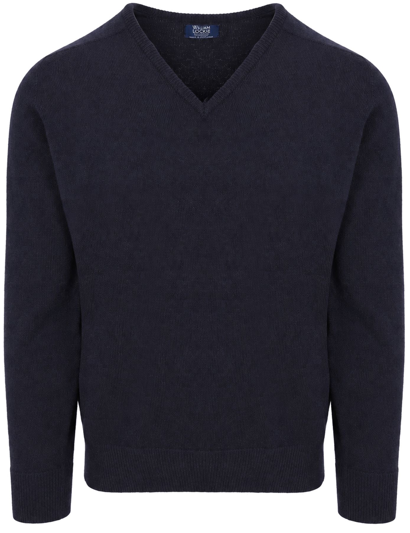 William Lockie V-Ausschnitt Pullover Lammwolle Dunkelblau WG14034-16cm-Navy kaufen | Suitable