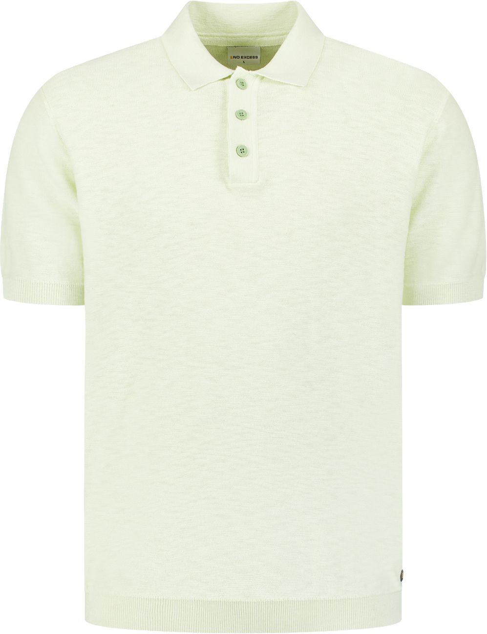No Excess Knitted Slub Polo Shirt Light Green order online | 31240263SN-057 | Suitable Liechtenstein