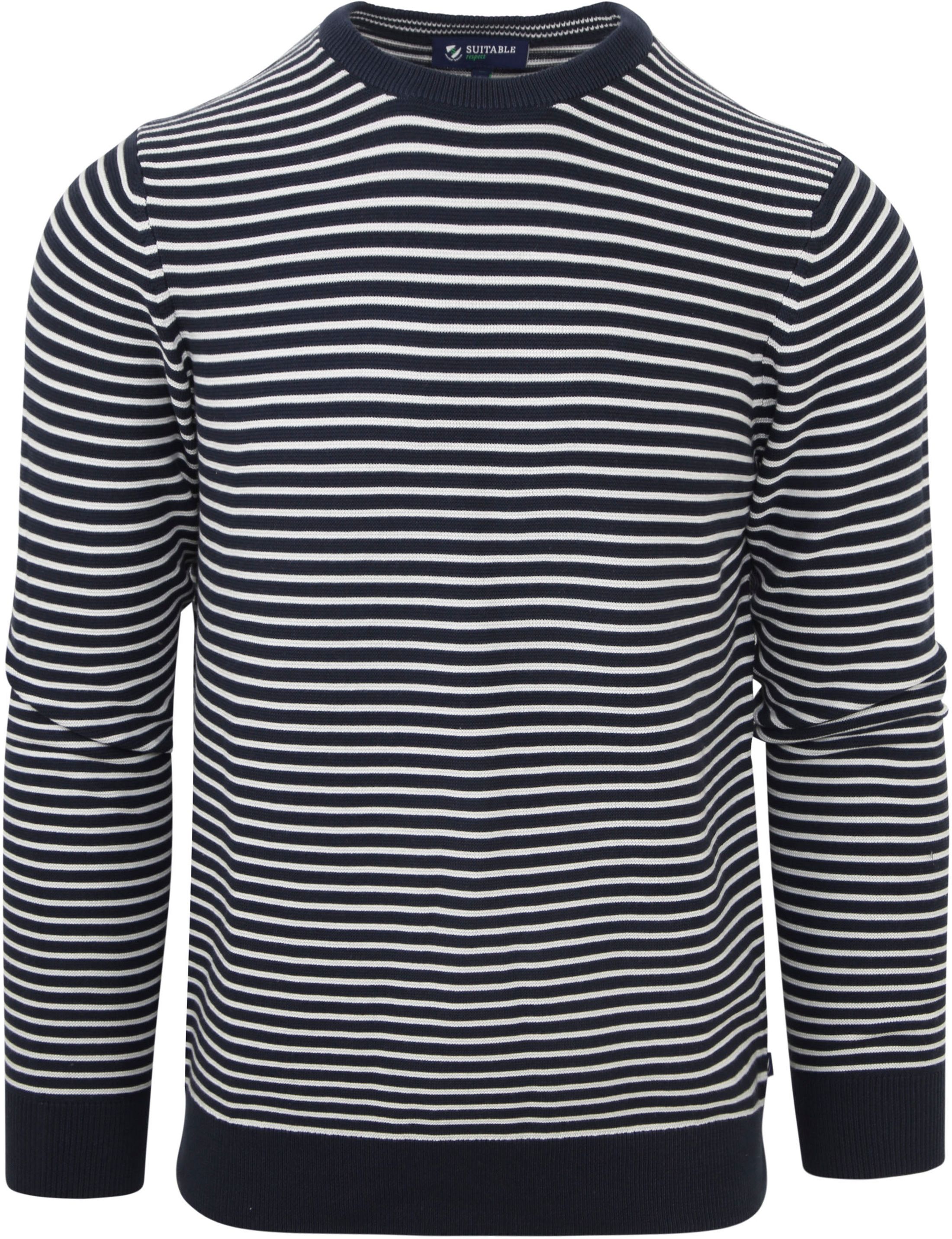 Suitable Respect Trui Otto Blauw Streep RSP-23POT-NA kopen | Suitable