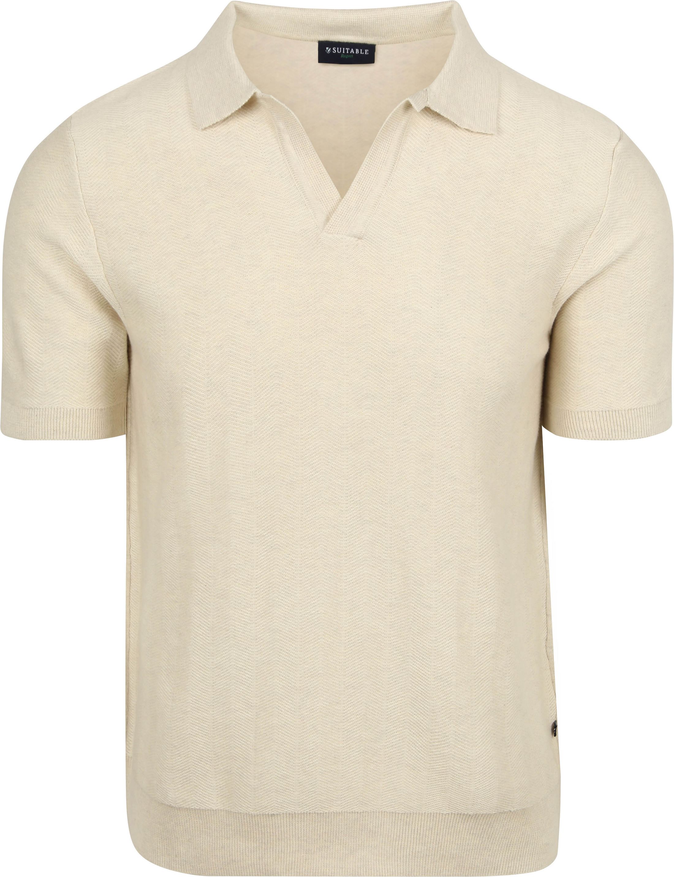 Suitable Knitted Polo Riva Harring Ecru RSP-26HARSS-ECR kopen | Suitable