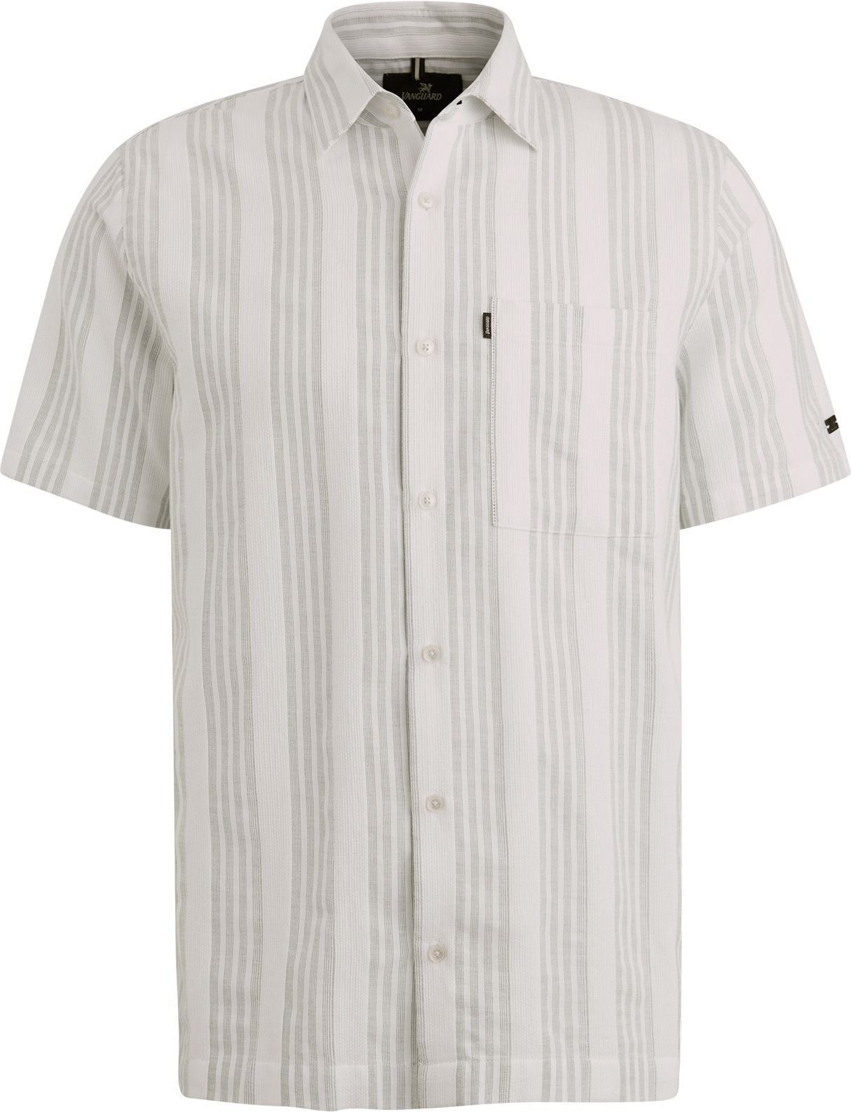 Vanguard Short Sleeve Overhemd Dobby Streep Groen VSIS2503234-7004 kopen | Suitable