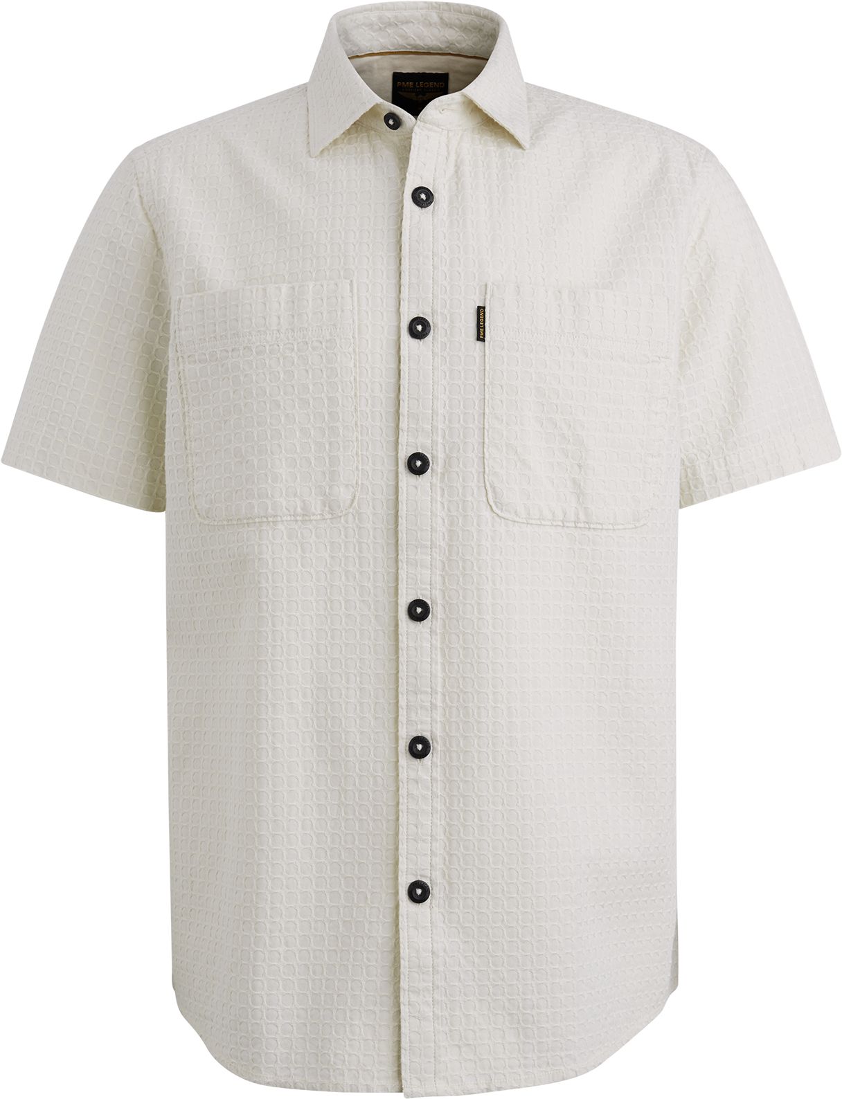 PME Legend Kortermet Skjorte Dobby Off White PSIS2503236-7013