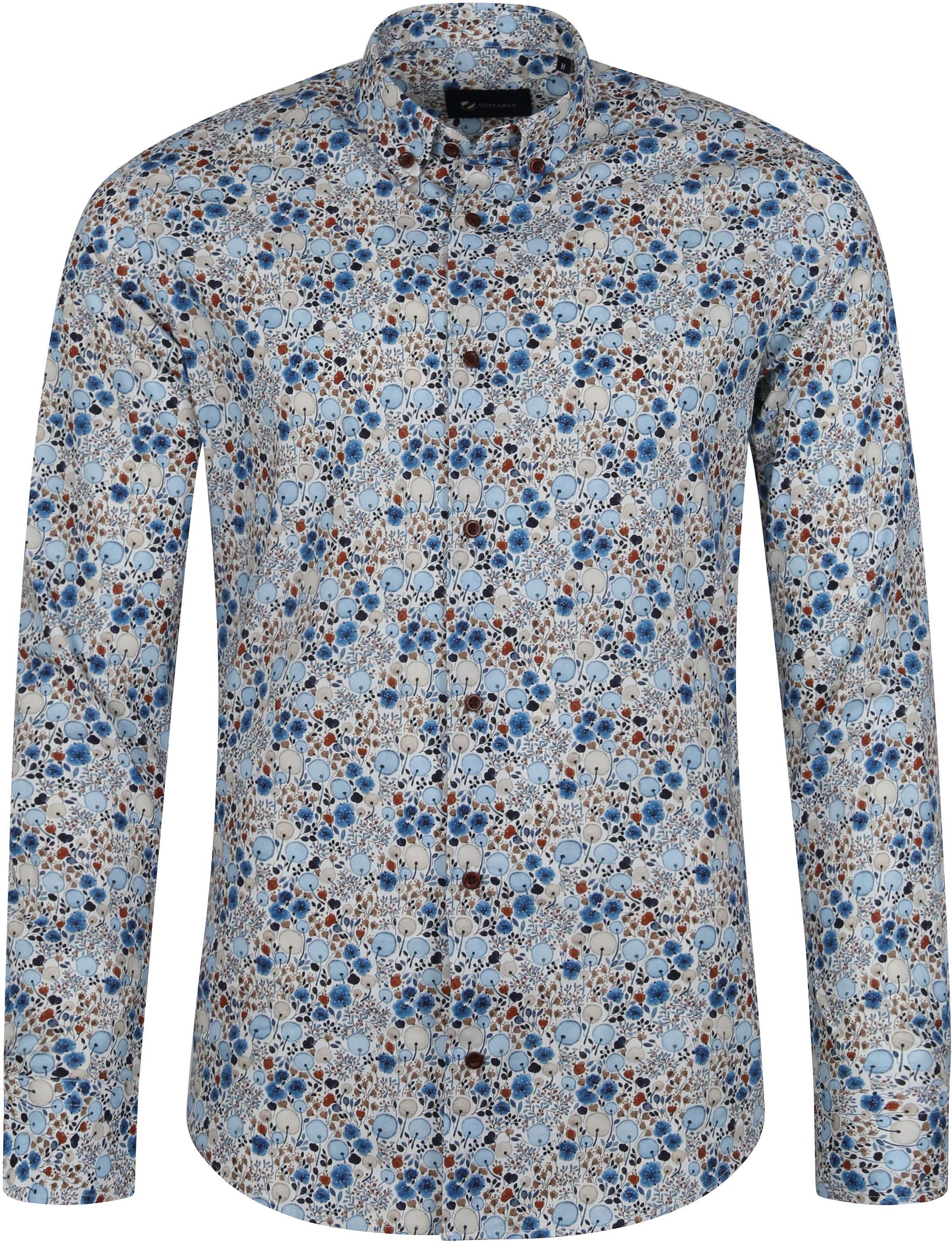 Suitable Chemise Col Américain Dessin Bleu SC-02 Circle blue camel commander en ligne | Suitable