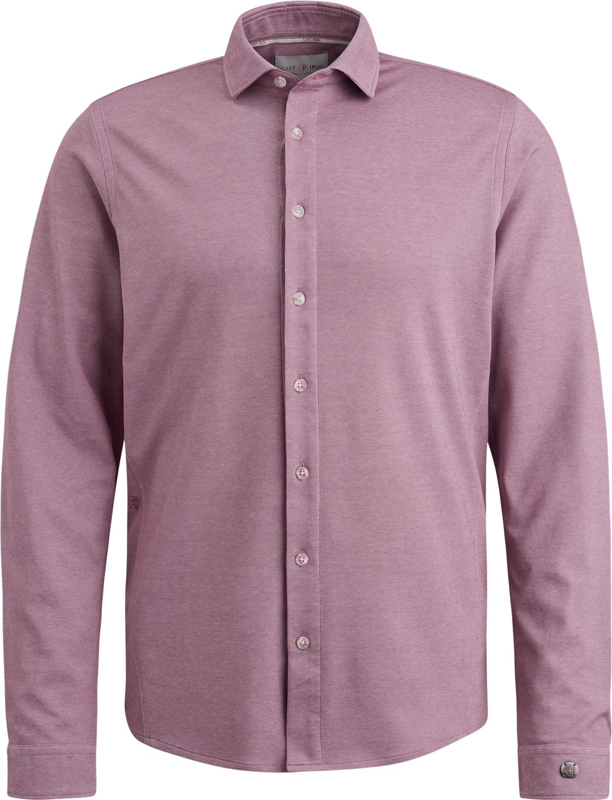 Køb Cast Iron skjorte i jerseypiqué, mauve CSI2403231-4115 | Suitable
