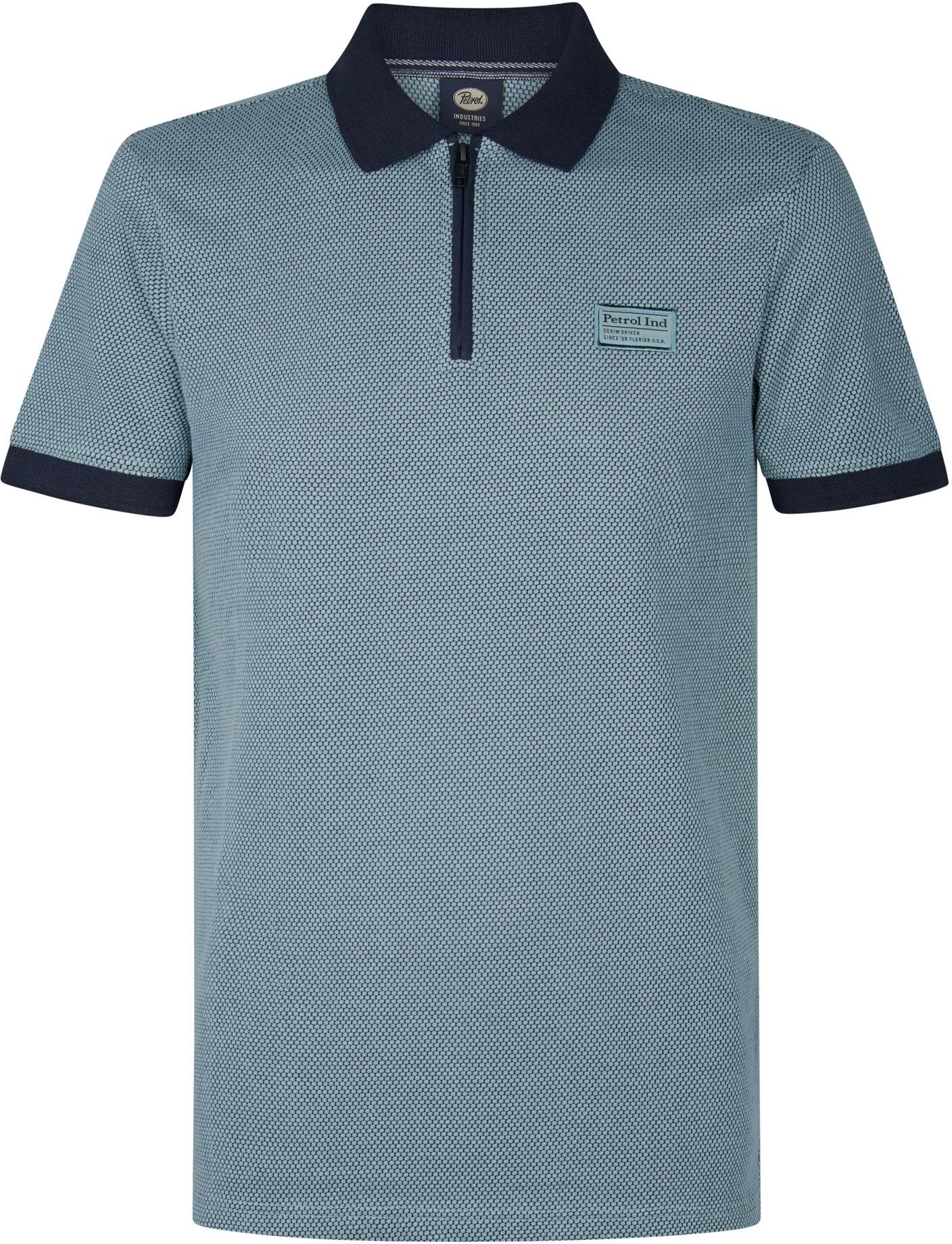 Petrol Half Zip Polo Keyline Ocean Blauw M-1050-POL907-5188 kopen | Suitable