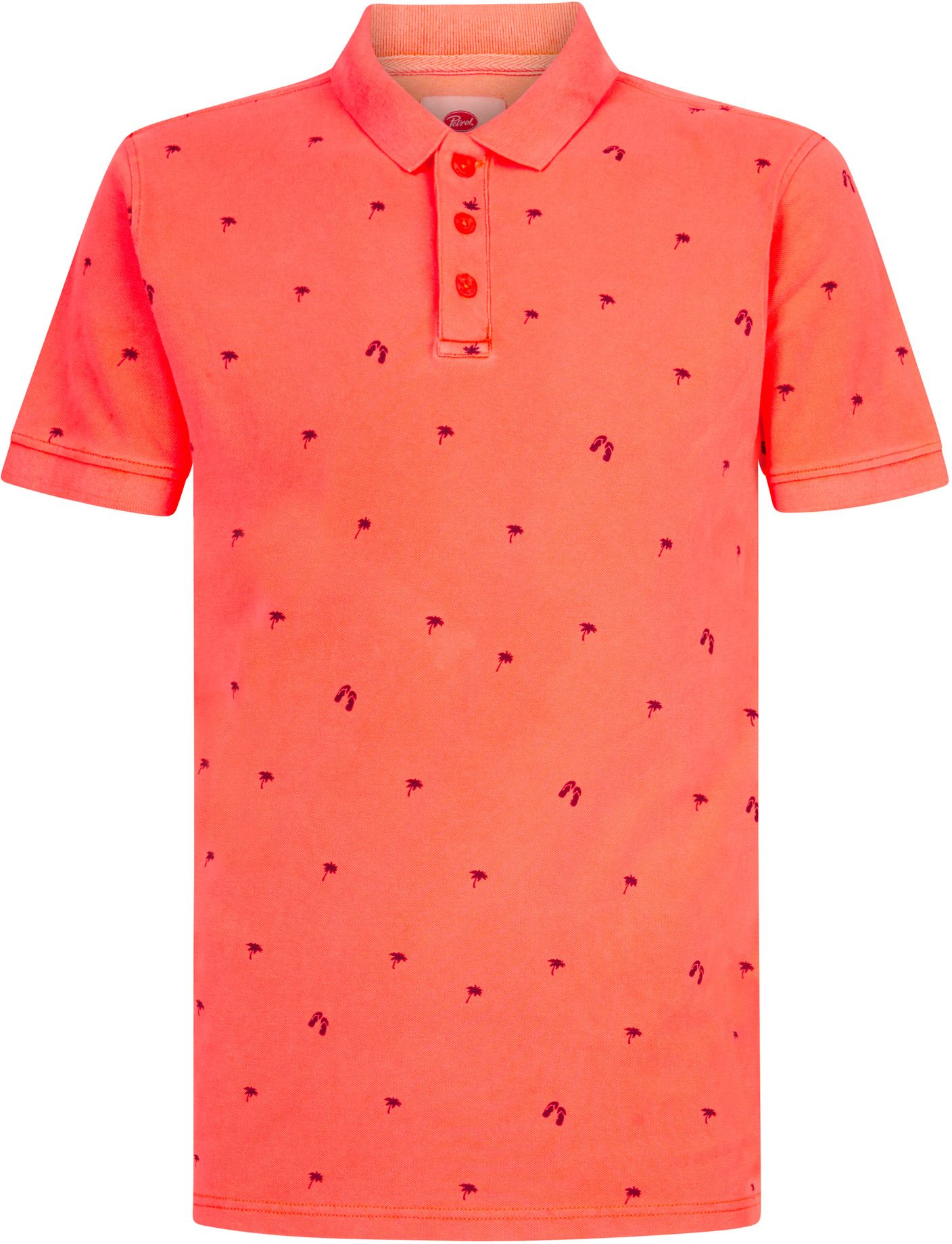 Petrol Polo Shirt Palmen Orange M-1030-POL956-3099 kaufen | Suitable