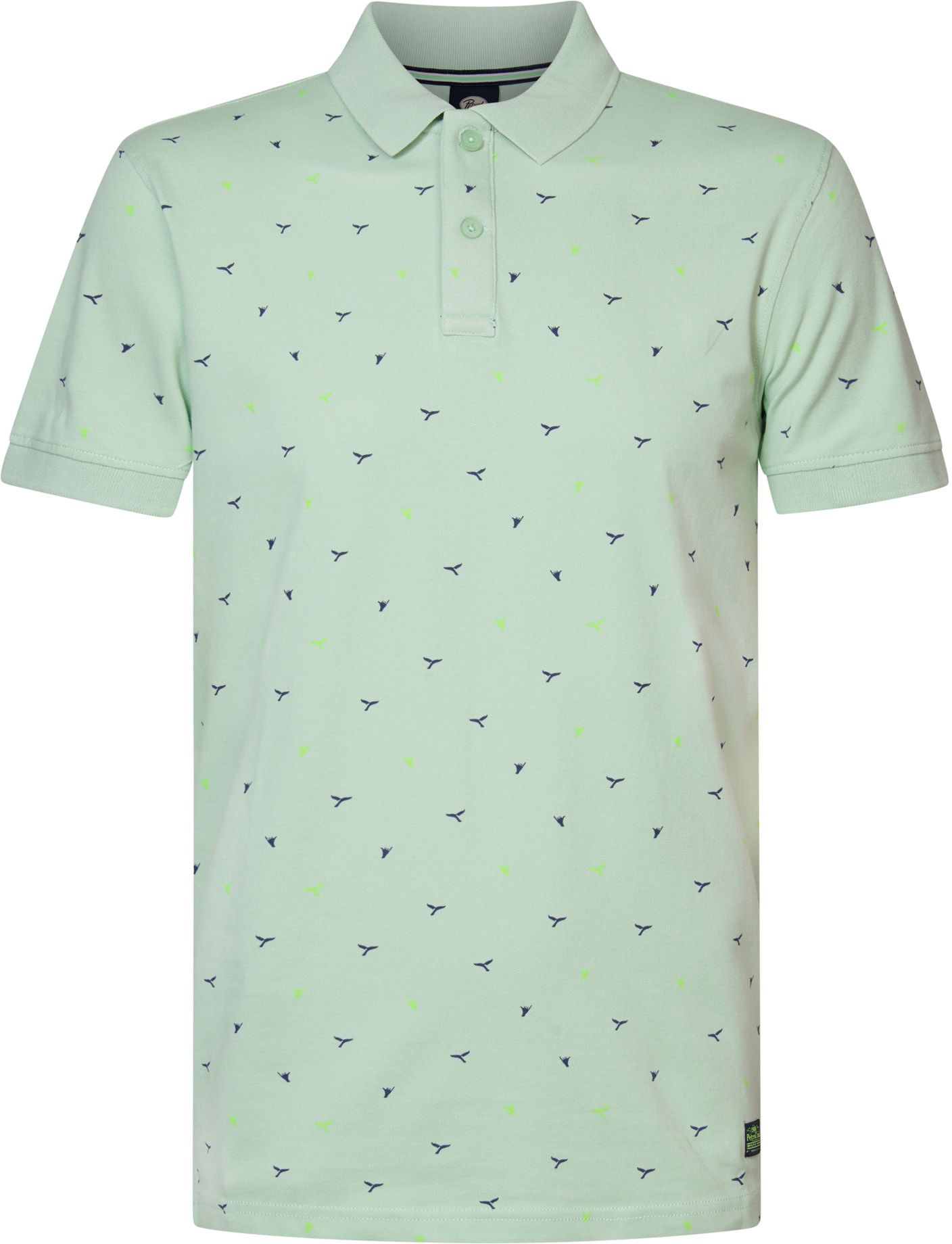 Petrol Polo Shirt Seashore Print Green order online | M-1040-POL923-6159 | Suitable Slovakia