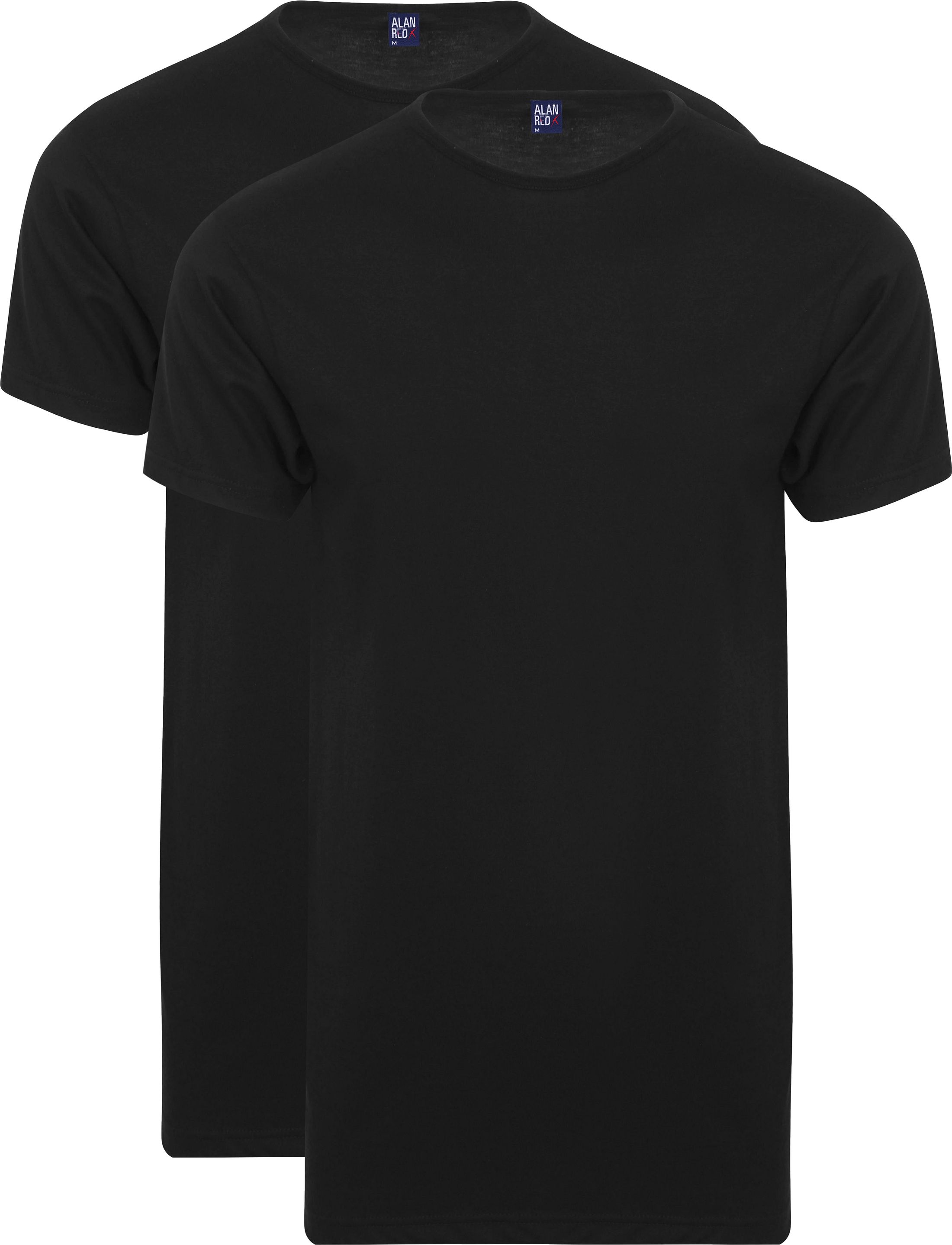 Alan Red T-shirt Czarny 5672/2P/99 Derby Long T-shirt Black 2-pack