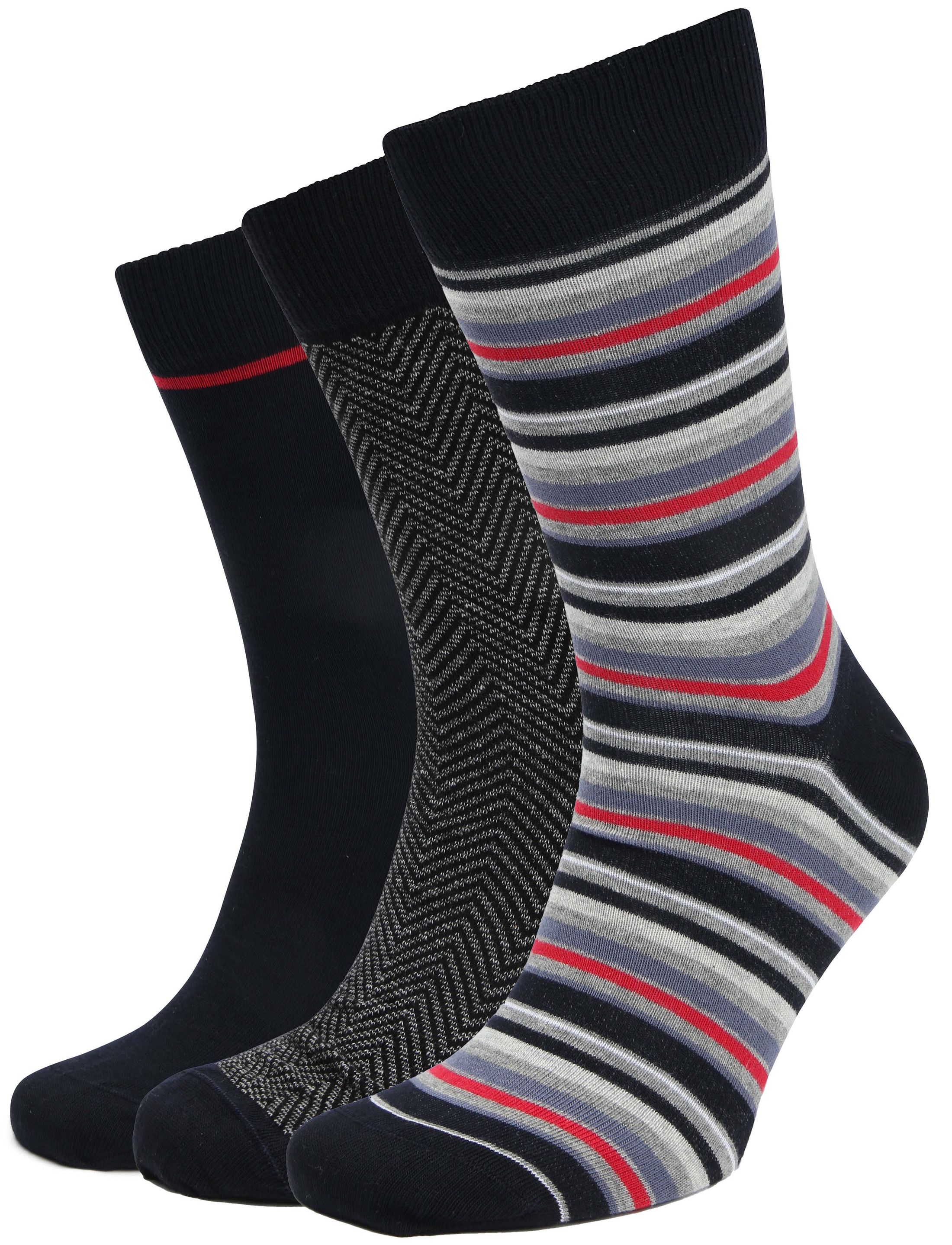 Suitable calze Blu 9896 20171 070-Bio Cotton 3P Navy/Grey 