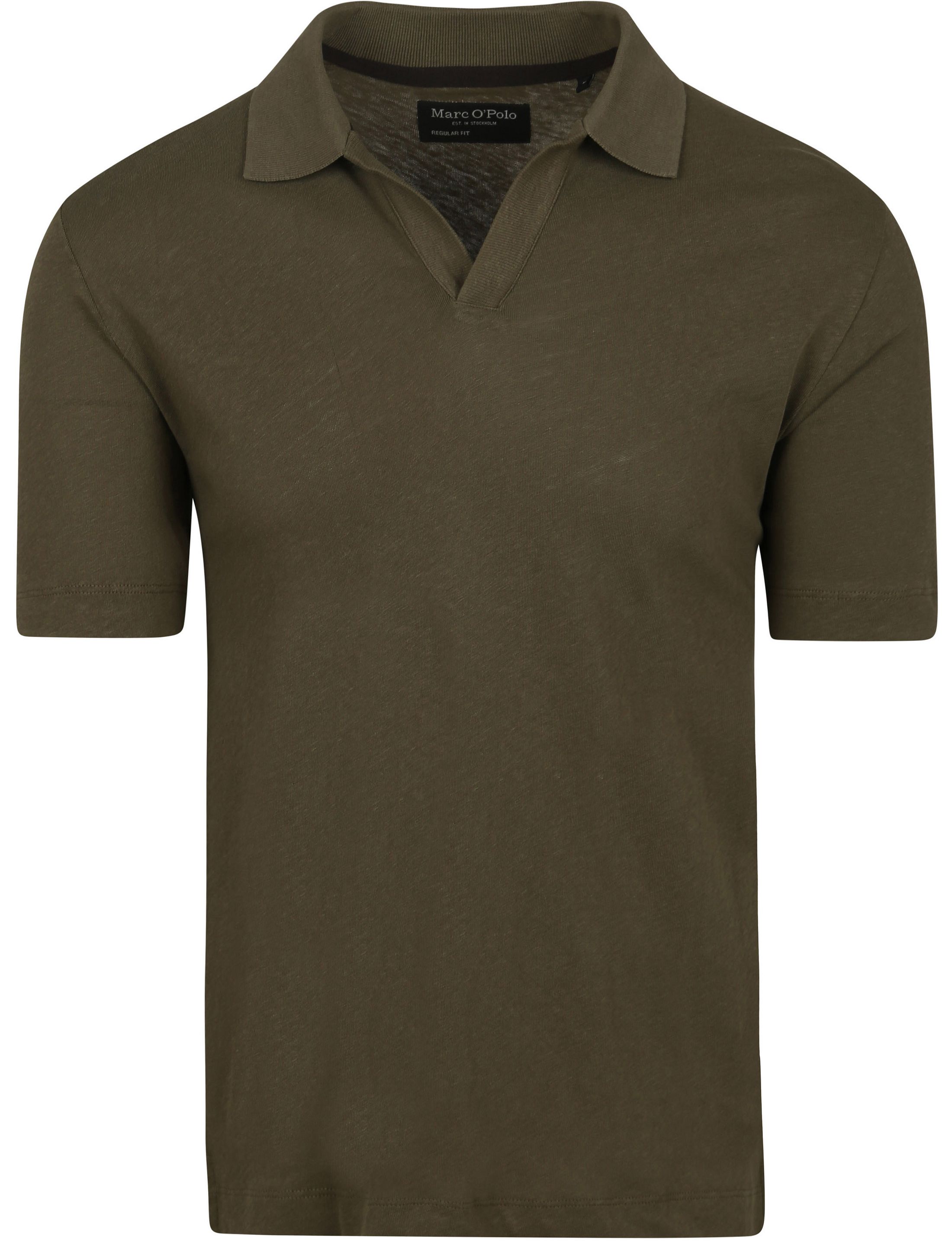 Marc O'Polo Poloshirt Riva Linen Blend Oliven Grøn M23209153026-452