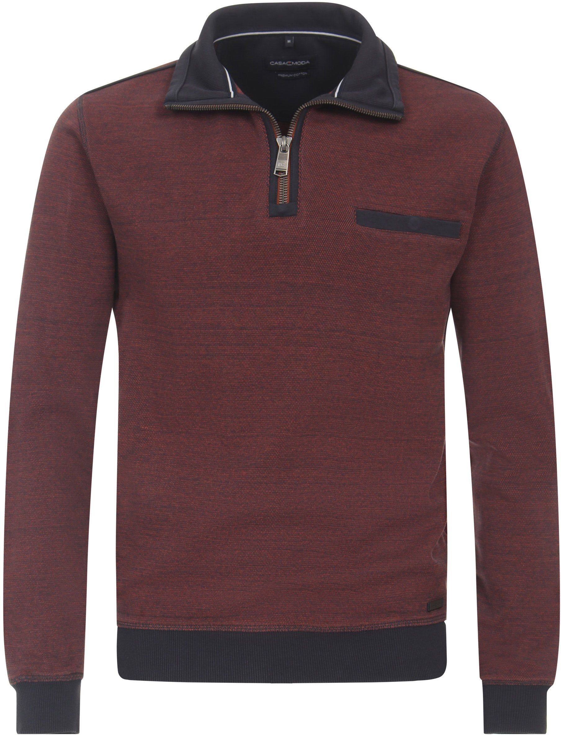 Casa Moda Half Zip Trui Bordeaux 413572800-490 kopen | Suitable