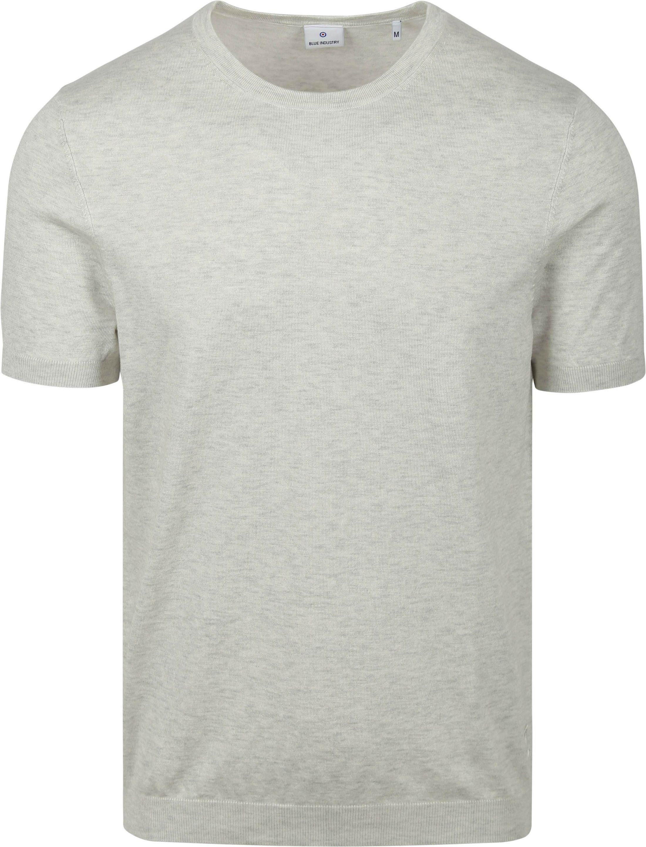 Køb Blue Industry Strikket T-shirt Melange Ecru KBIS24-M17-STONE | Suitable