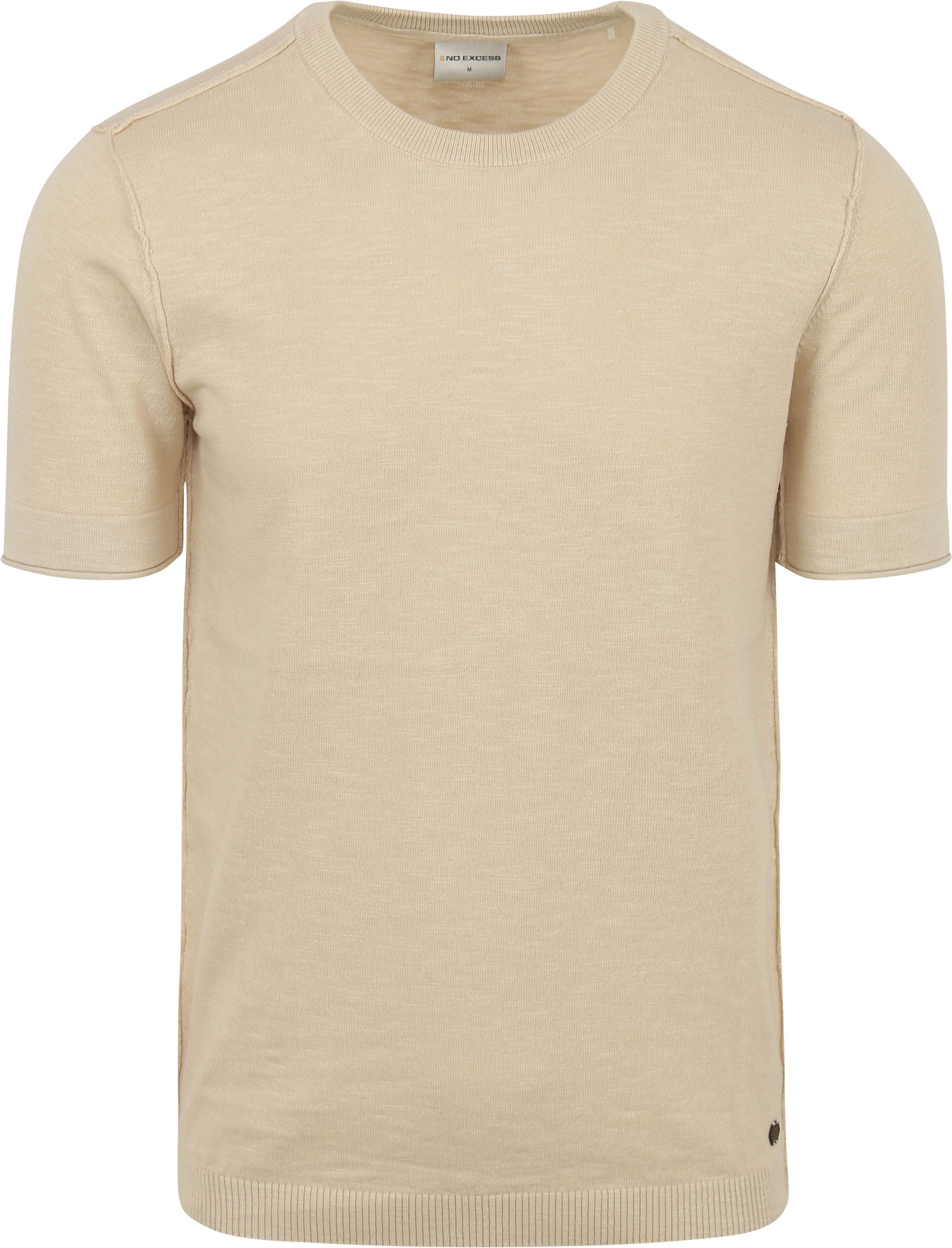 No Excess Stickad T-shirt Beige 24210452-122