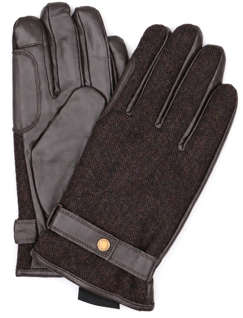 Barbour Guantes Barlow Herringbone Piel Marrón MGL0150-BR91