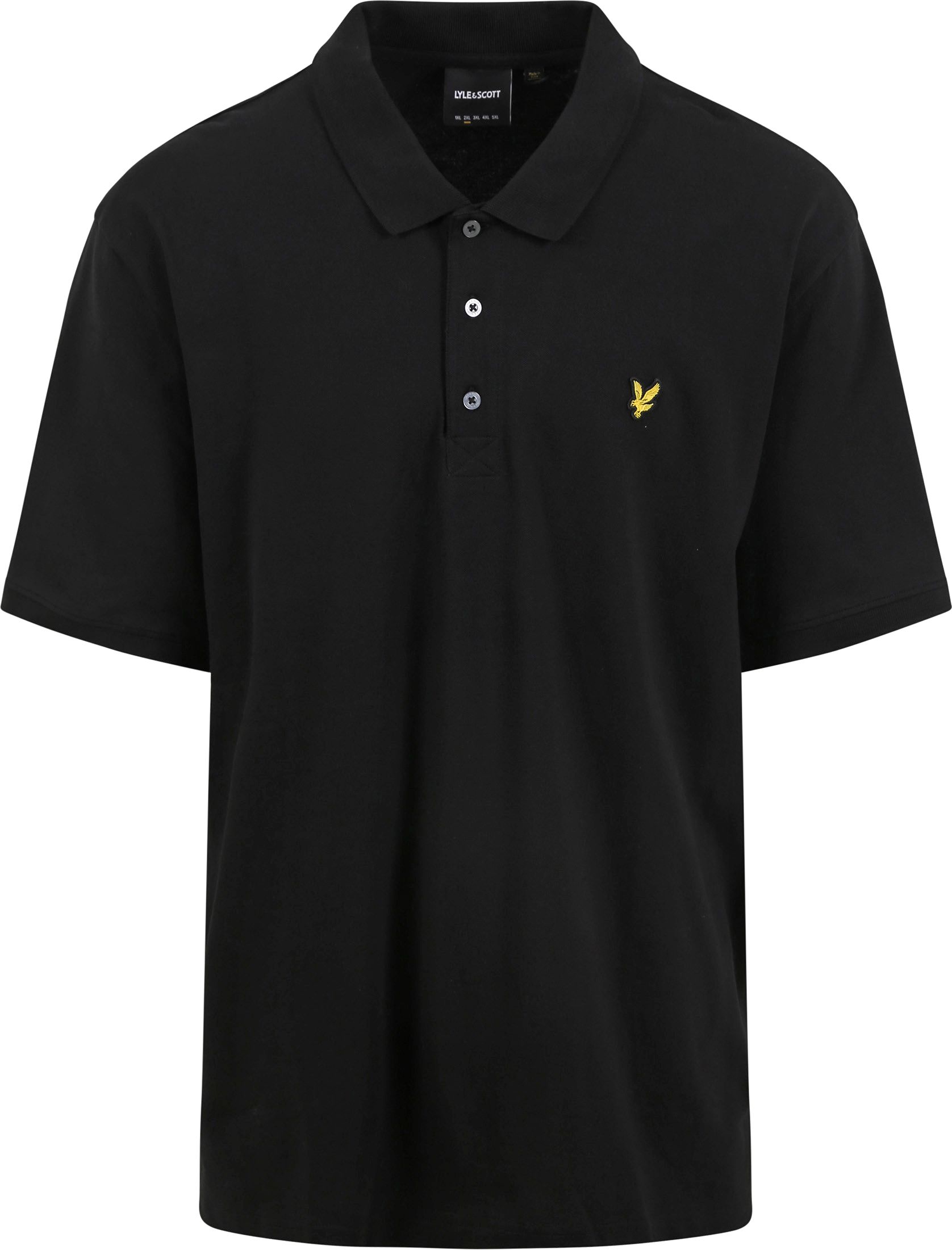 Lyle & Scott Plus Size Polo Svart Størrelse 5XL