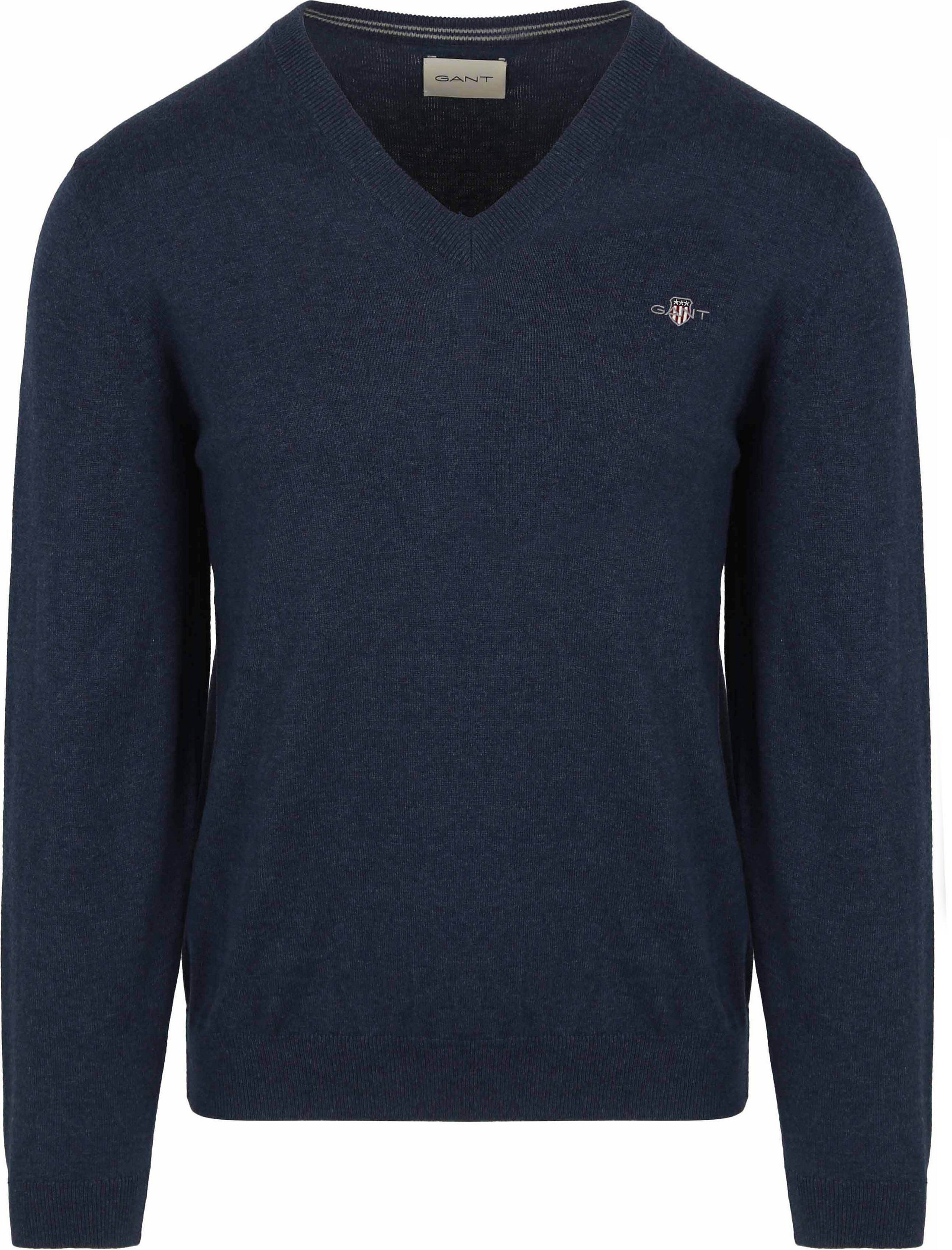 GANT Genser med V-hals Jeansblå 8030562-902