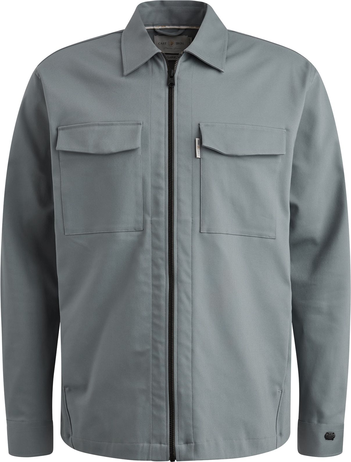 Cast Iron Tech Overshirt med lynlås Stormy Blå CSI2508204-9096