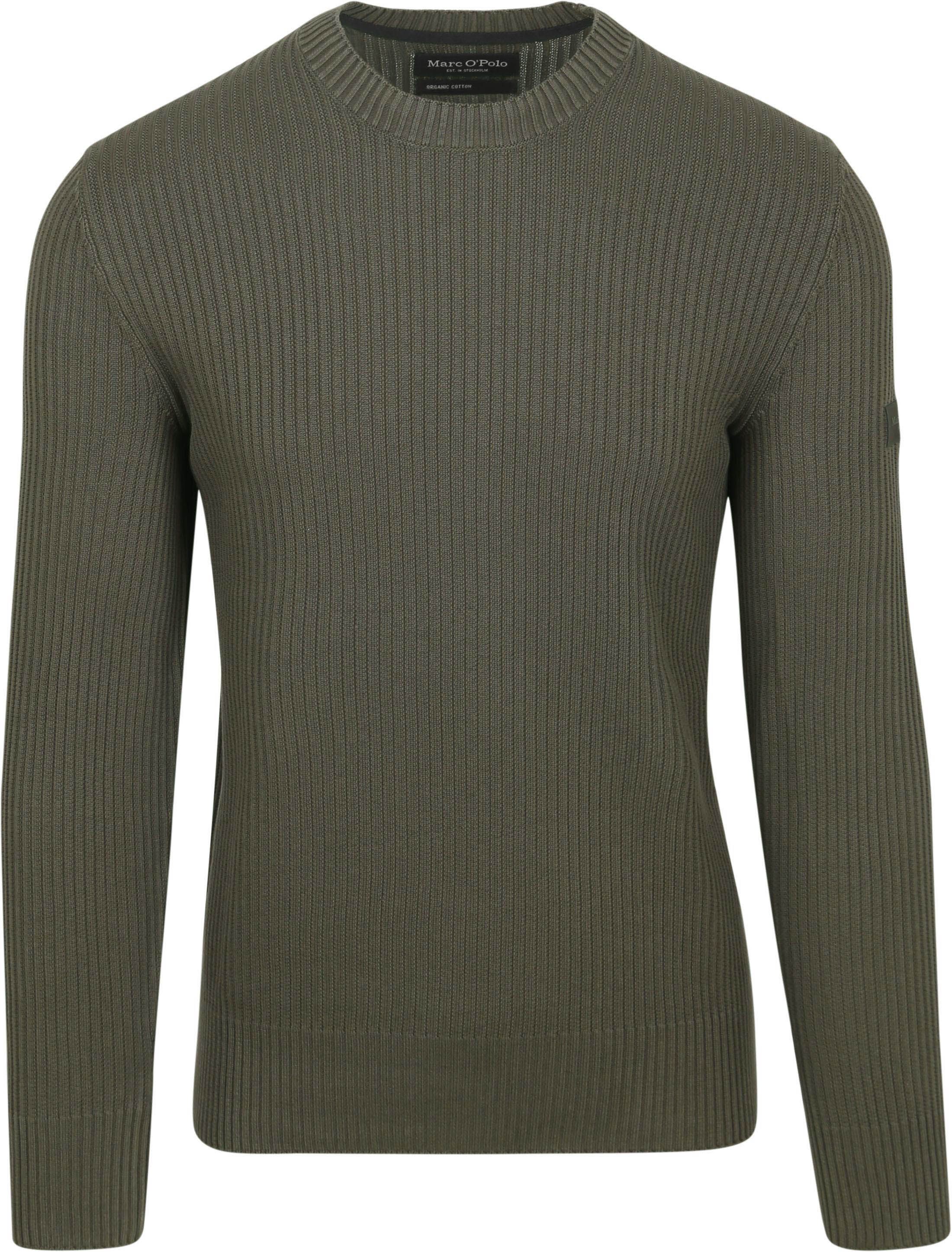 Marc O'Polo Pullover Ribbet Grøn 528502460206-493