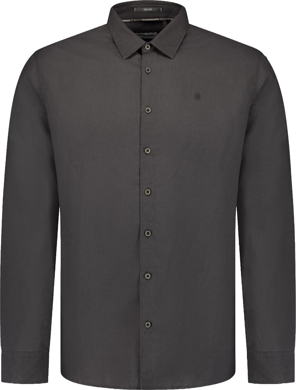 Køb No Excess Skjorte Hør- og Bomuldsblanding Dark Steel 31470213SN-124 | Suitable