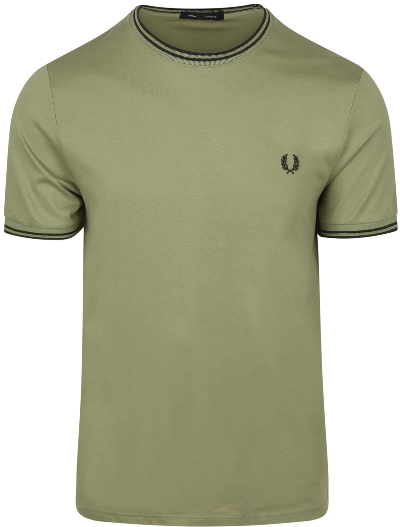 Fred Perry M1588 Twin Tipped T-skjorte Grønn M1588-Y64