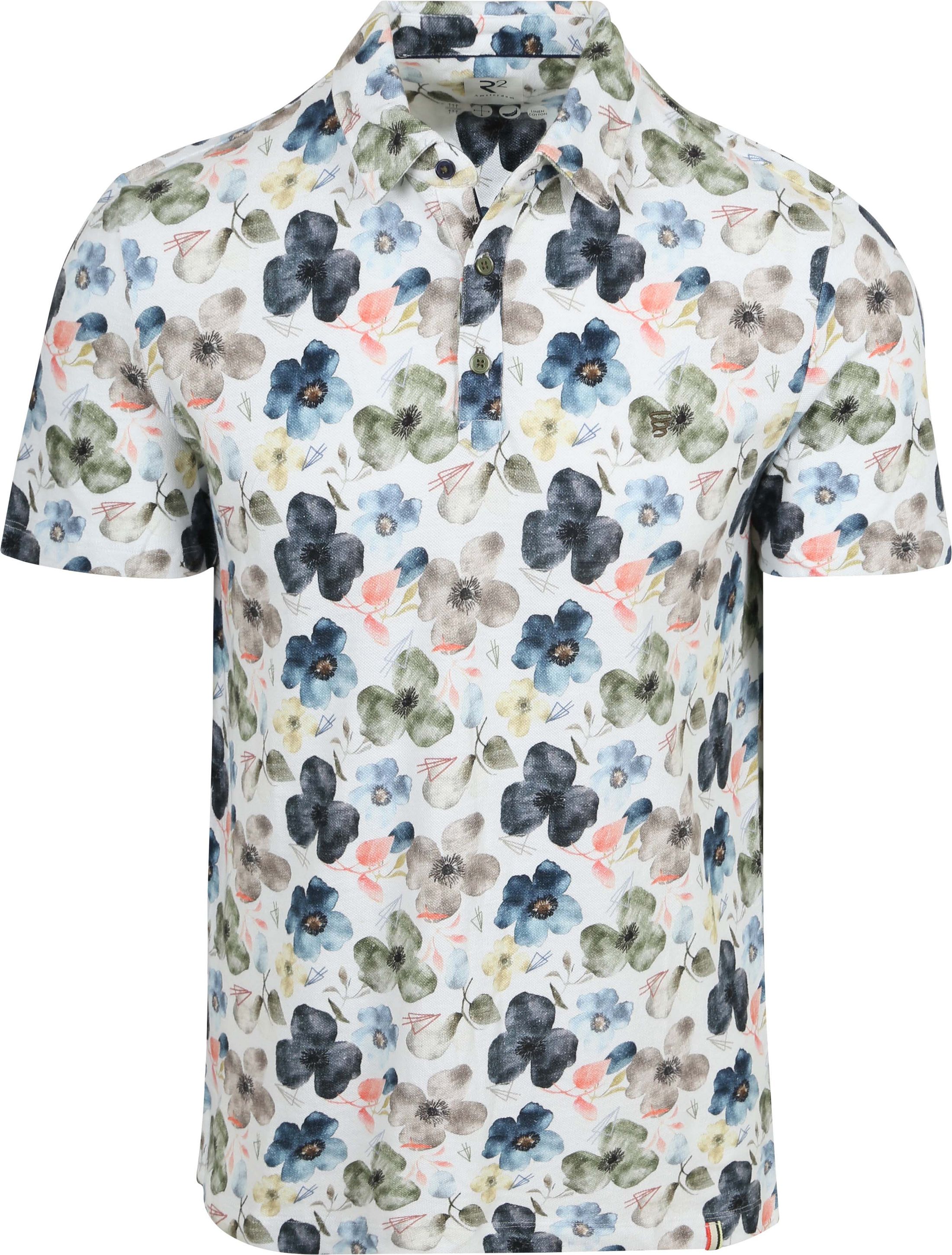 R2 Amsterdam Polo Imprimé Multicolore 132.POLO.006-073 commander en ligne | Suitable