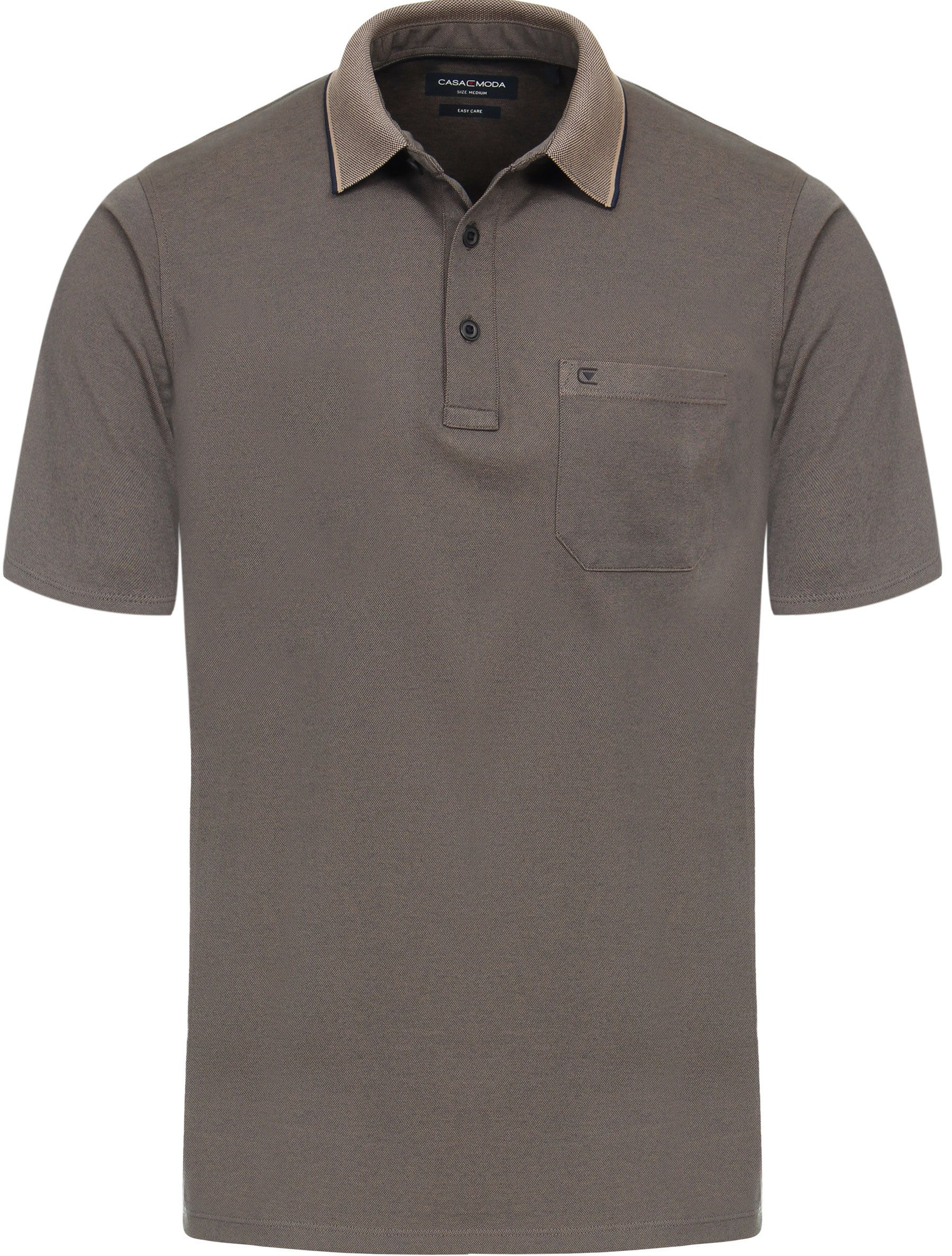 CASAMODA Polo Shirt Stretch Melange Taupe order online | 993106500-617 | Suitable Greece