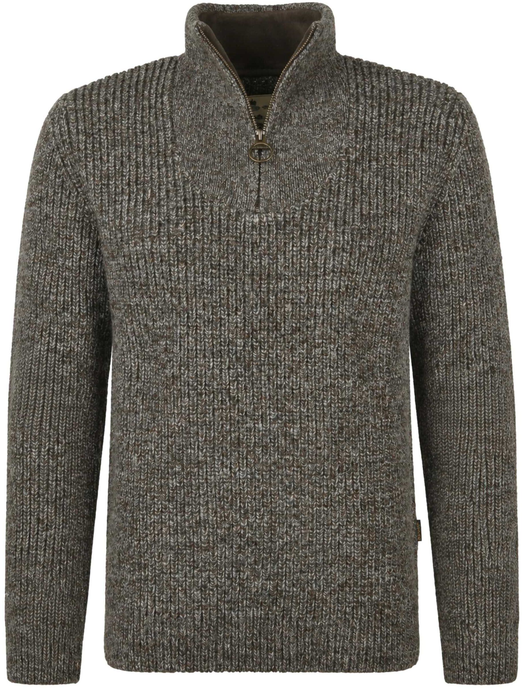 Barbour NewTyne Zip Trui Wol Donkergroen MKN0790-KH71 kopen | Suitable